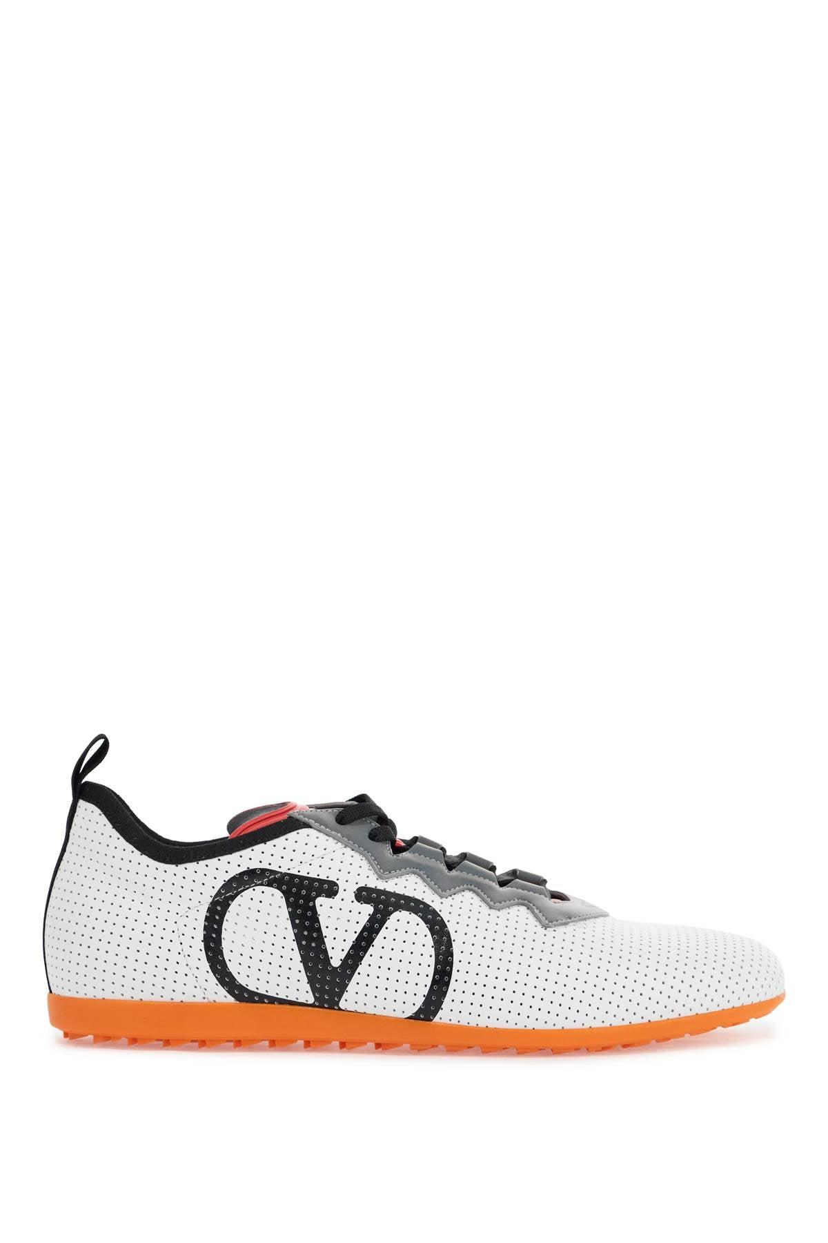 VALENTINO GARAVANI Chromathon Low-top Sneakers In Perforated Leather In Multi Product Image