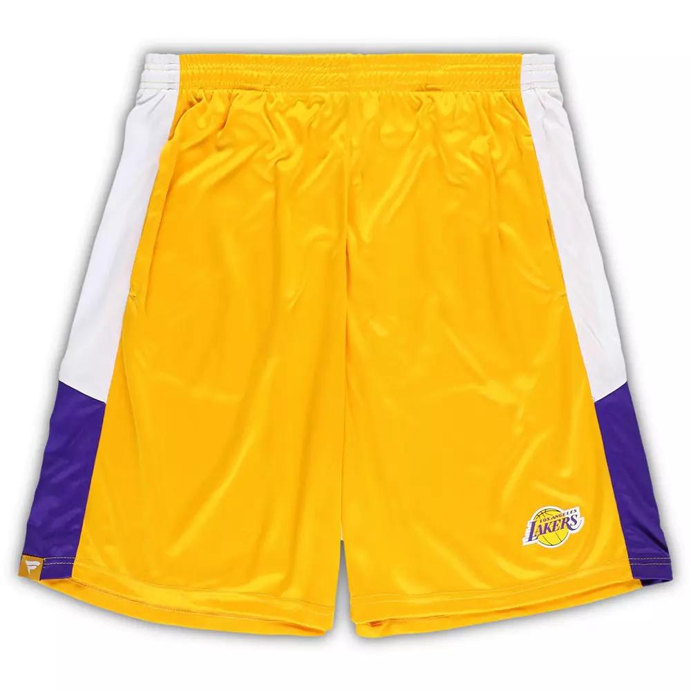 Men's Fanatics Branded Gold Los Angeles Lakers Big & Tall Champion Rush Practice Shorts,  Product Image