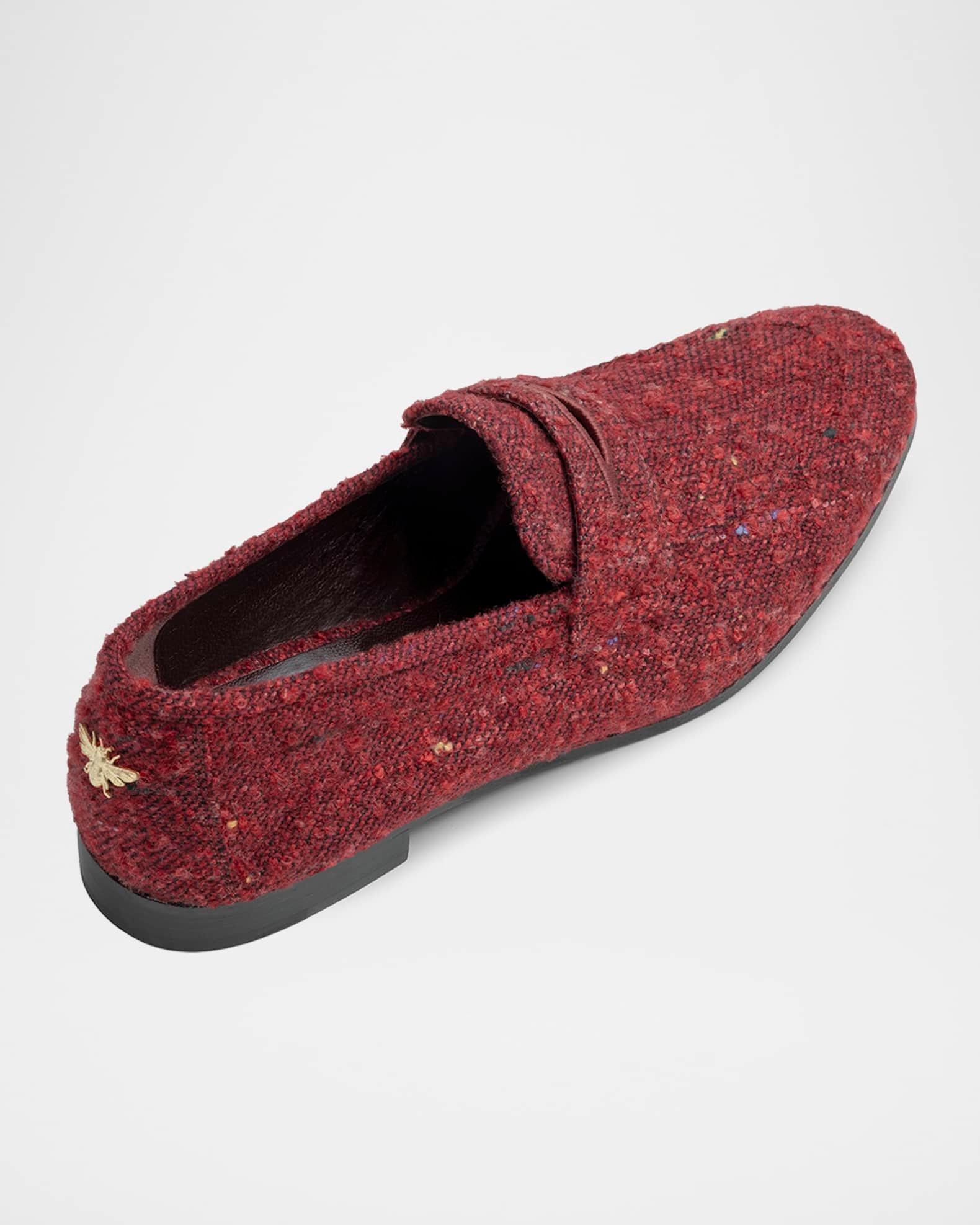 Needled Wooly Penny Loafers Product Image