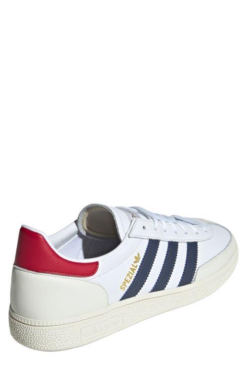 adidas Gender Inclusive Handball Spezial Sneaker in White/Navy/Victory Red at Nordstrom, Size 10 Women's Product Image