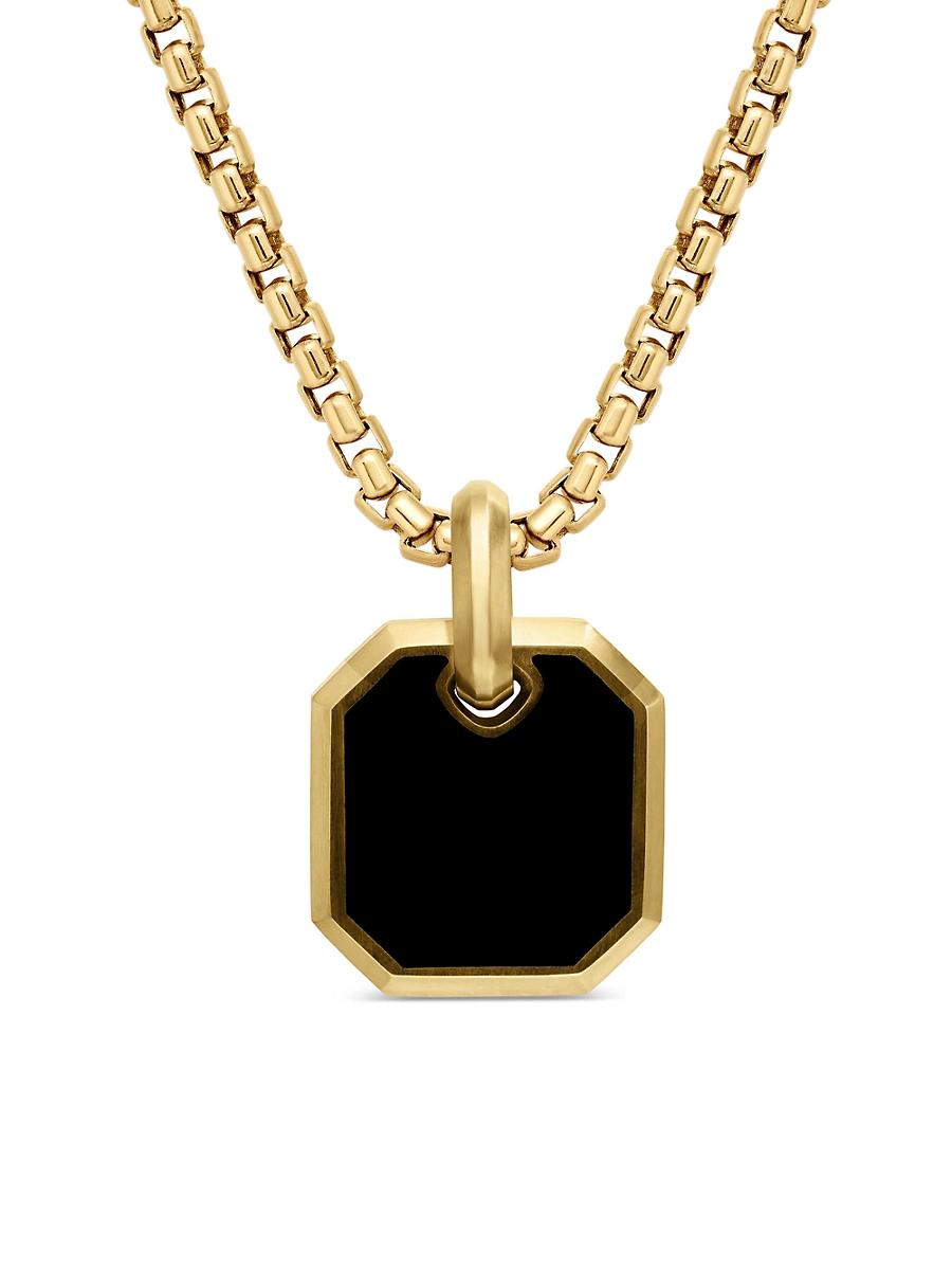 Mens Octagonal Amulet in 18K Yellow Gold Product Image