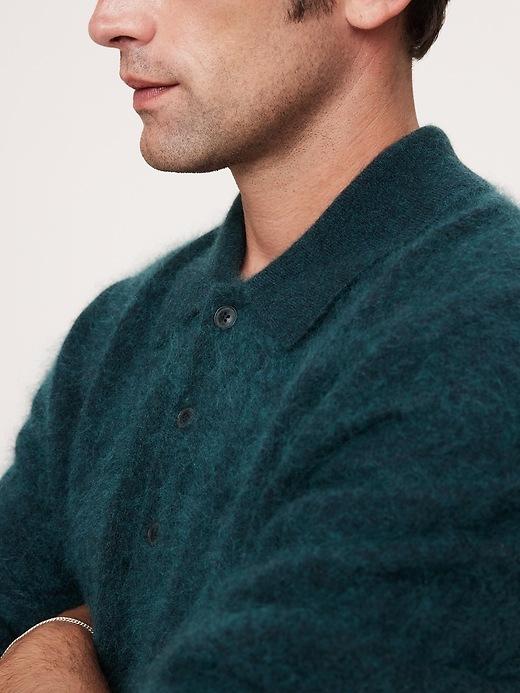 Brushed Cashmere Sweater Polo Product Image