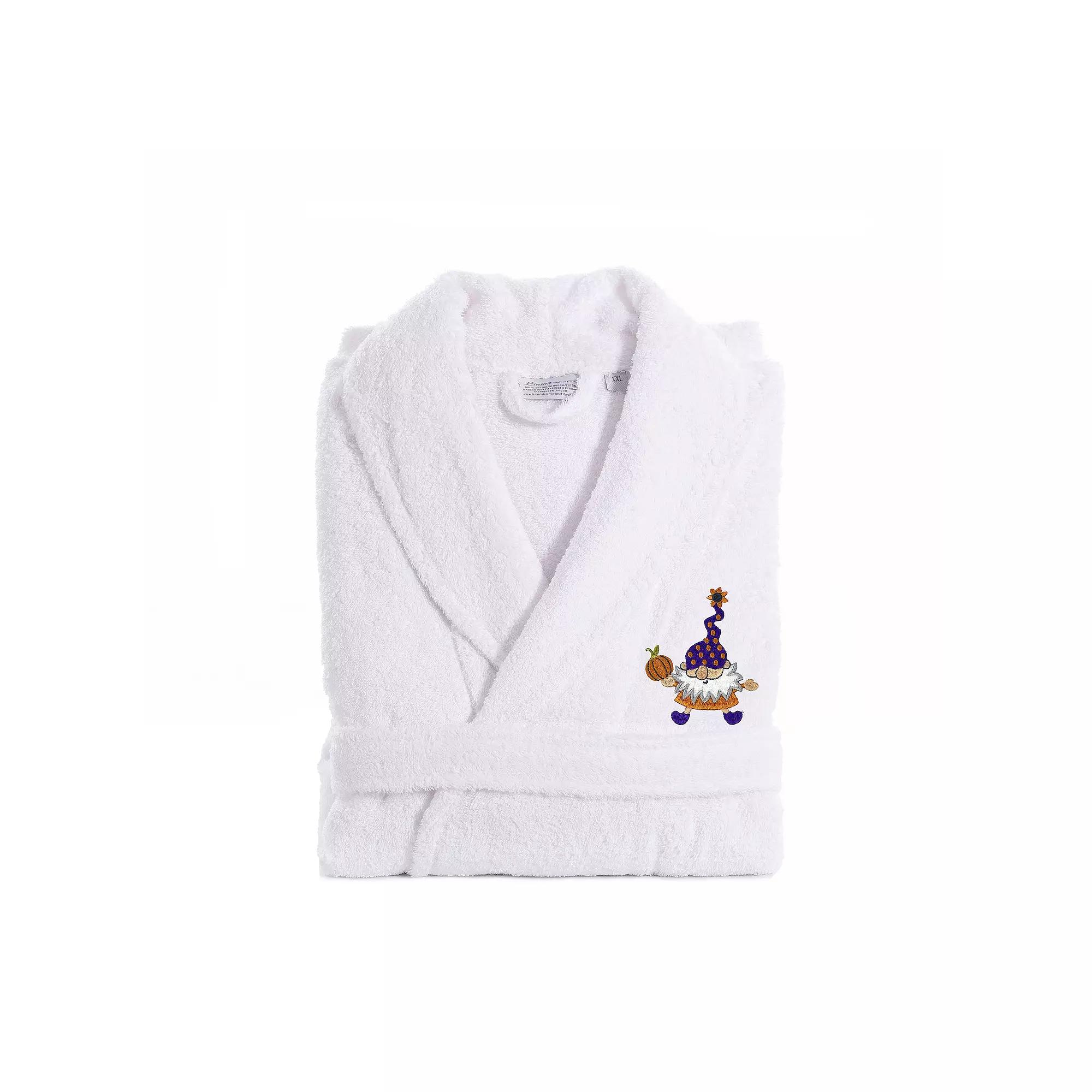 Linum Home Textiles Adult 100% Turkish Cotton Terry Embroidered Bath Robe - Halloween Gnomes, Adult Unisex,  Product Image
