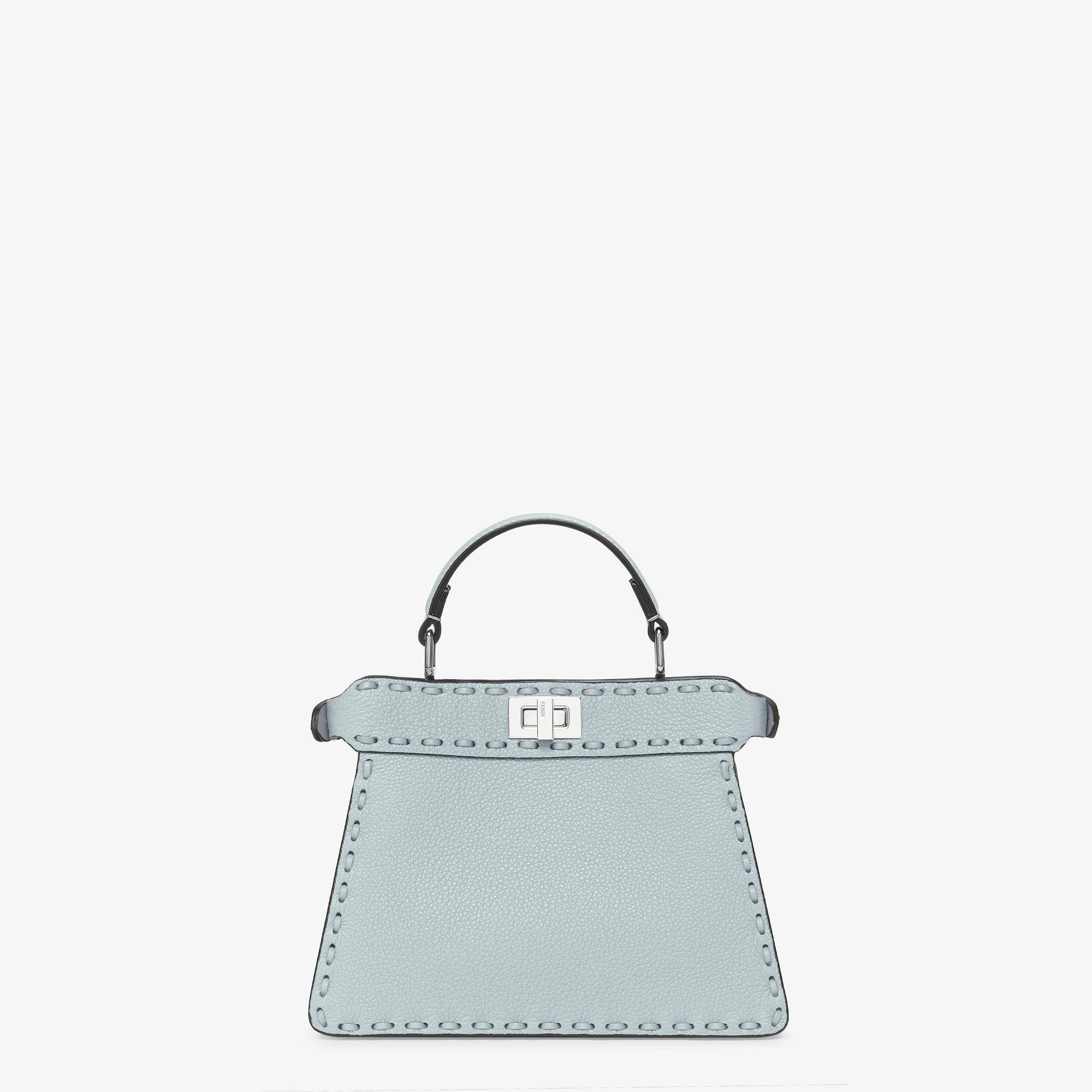 Peekaboo ISeeU PetiteLight blue Selleria bag with 306 hand-sewn topstitches Product Image