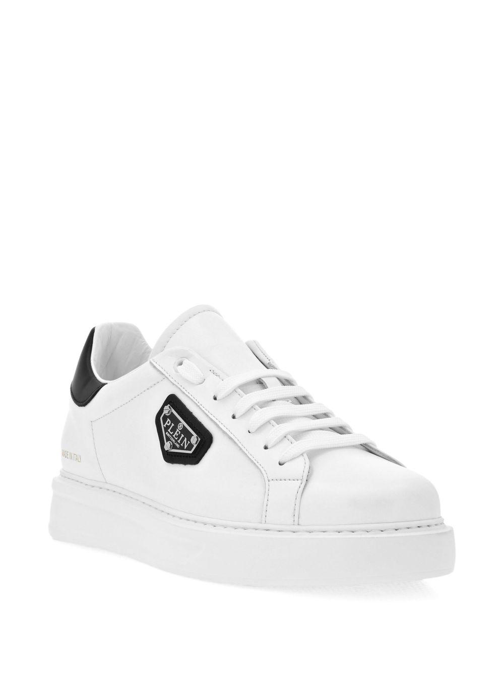 logo-plaque leather trainers Product Image