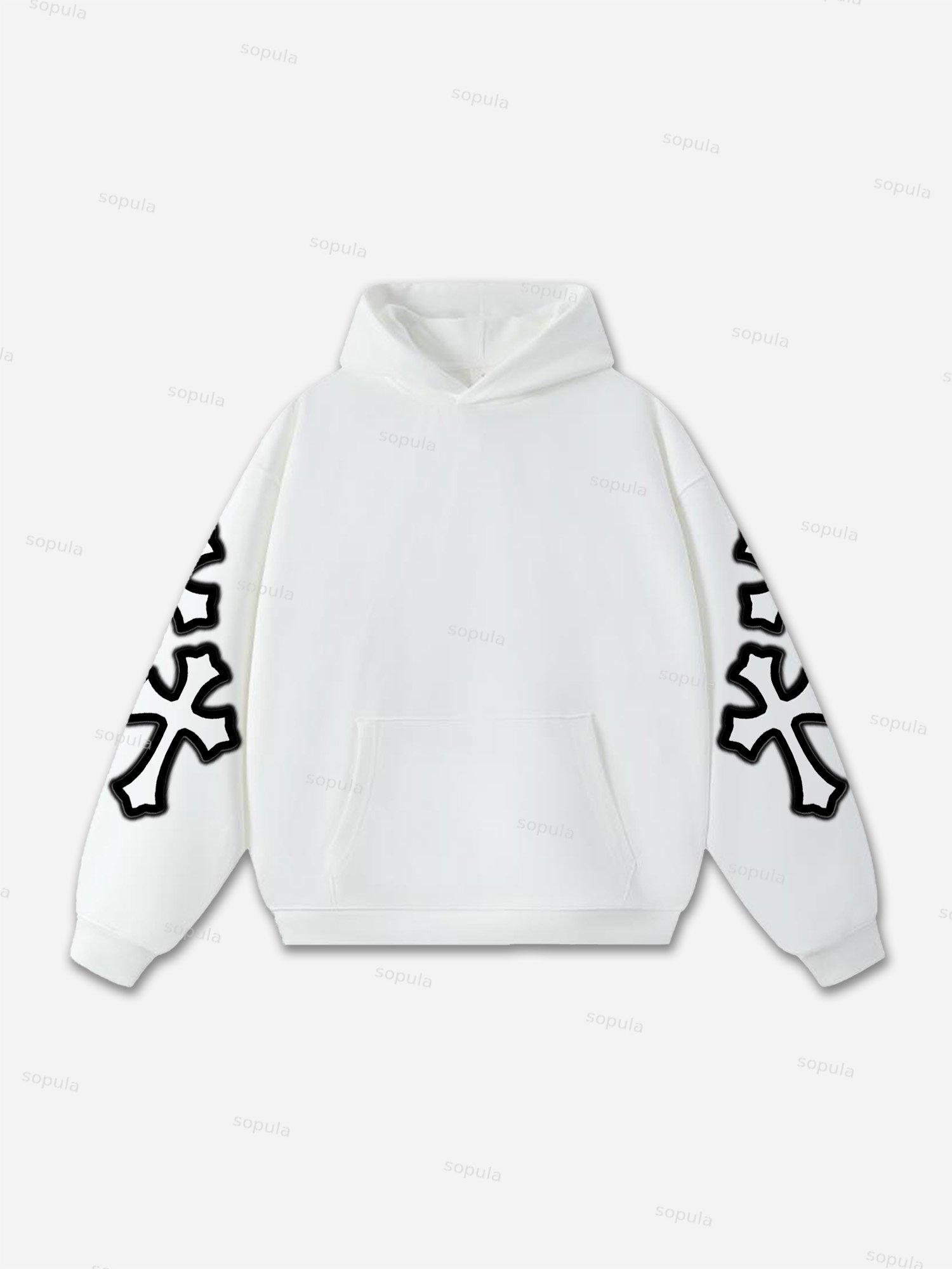 Sopula Retro Streetwear Studded Fur Collar Oversized Zip-up Hoodie Product Image