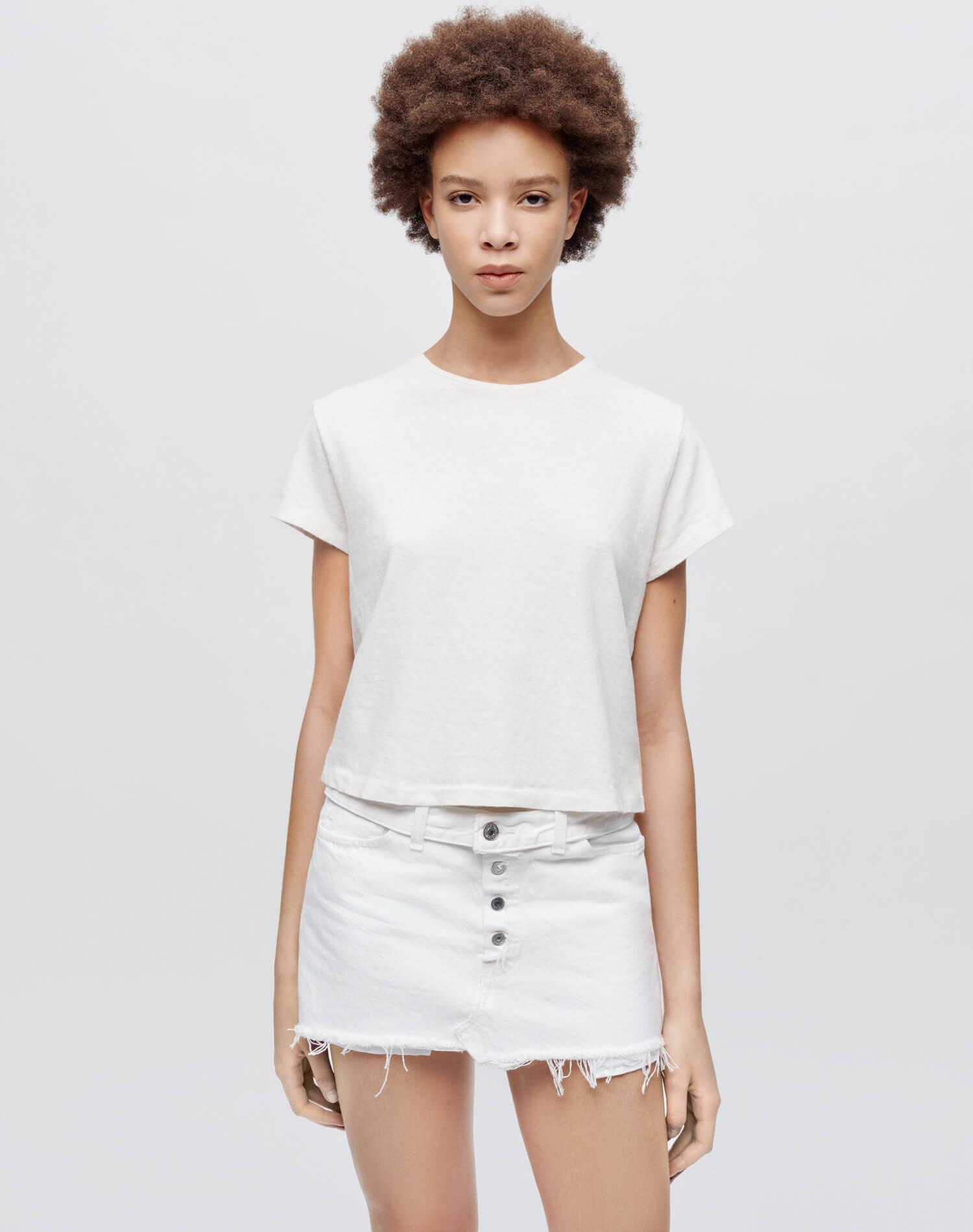 Hanes 1950s Boxy Tee - Vintage White Female Product Image