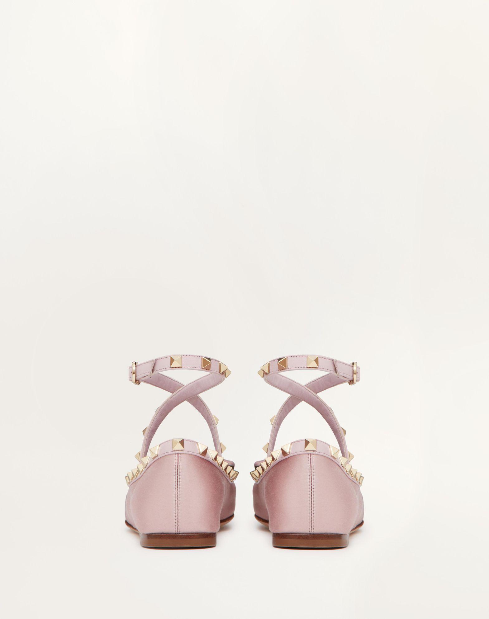Rockstud Satin Ballerina Product Image