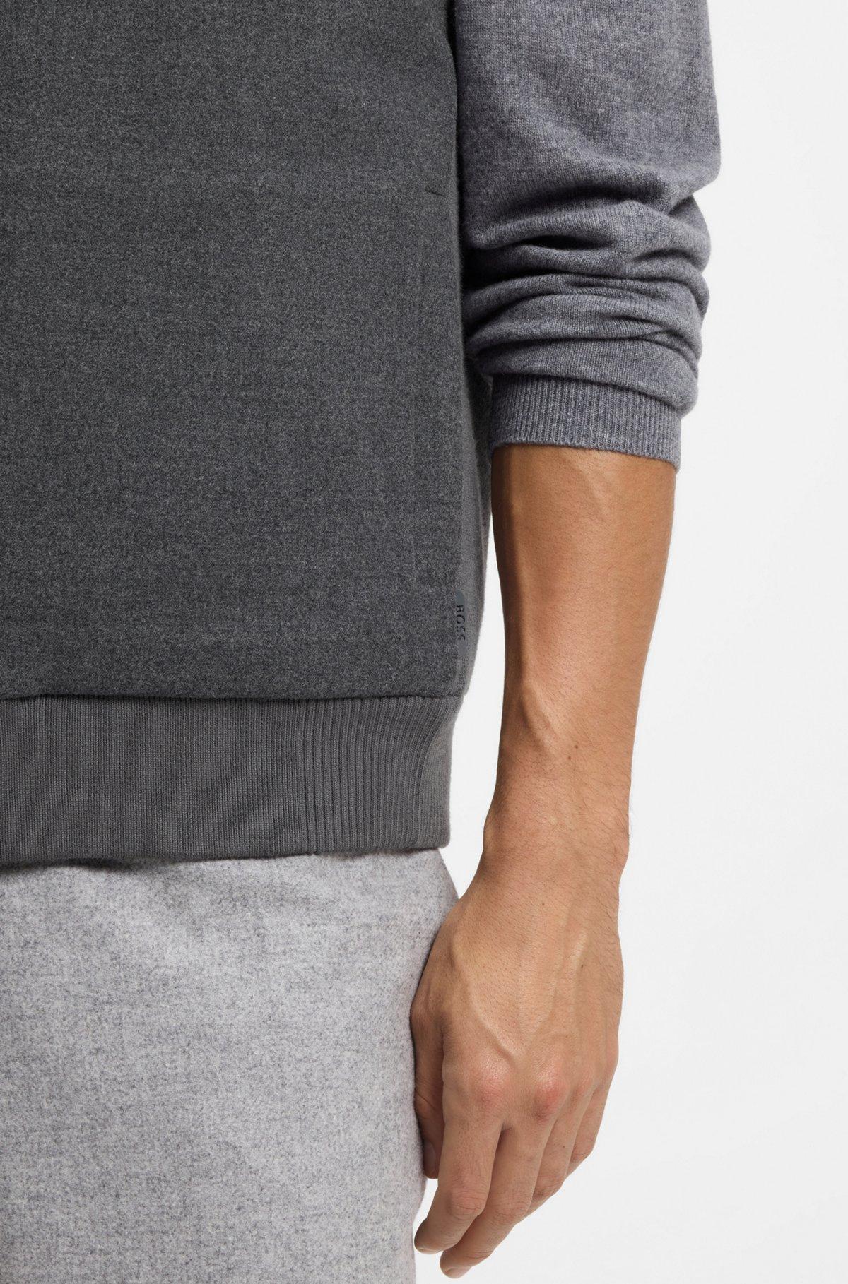 Flannel gilet with ribbed trims Product Image