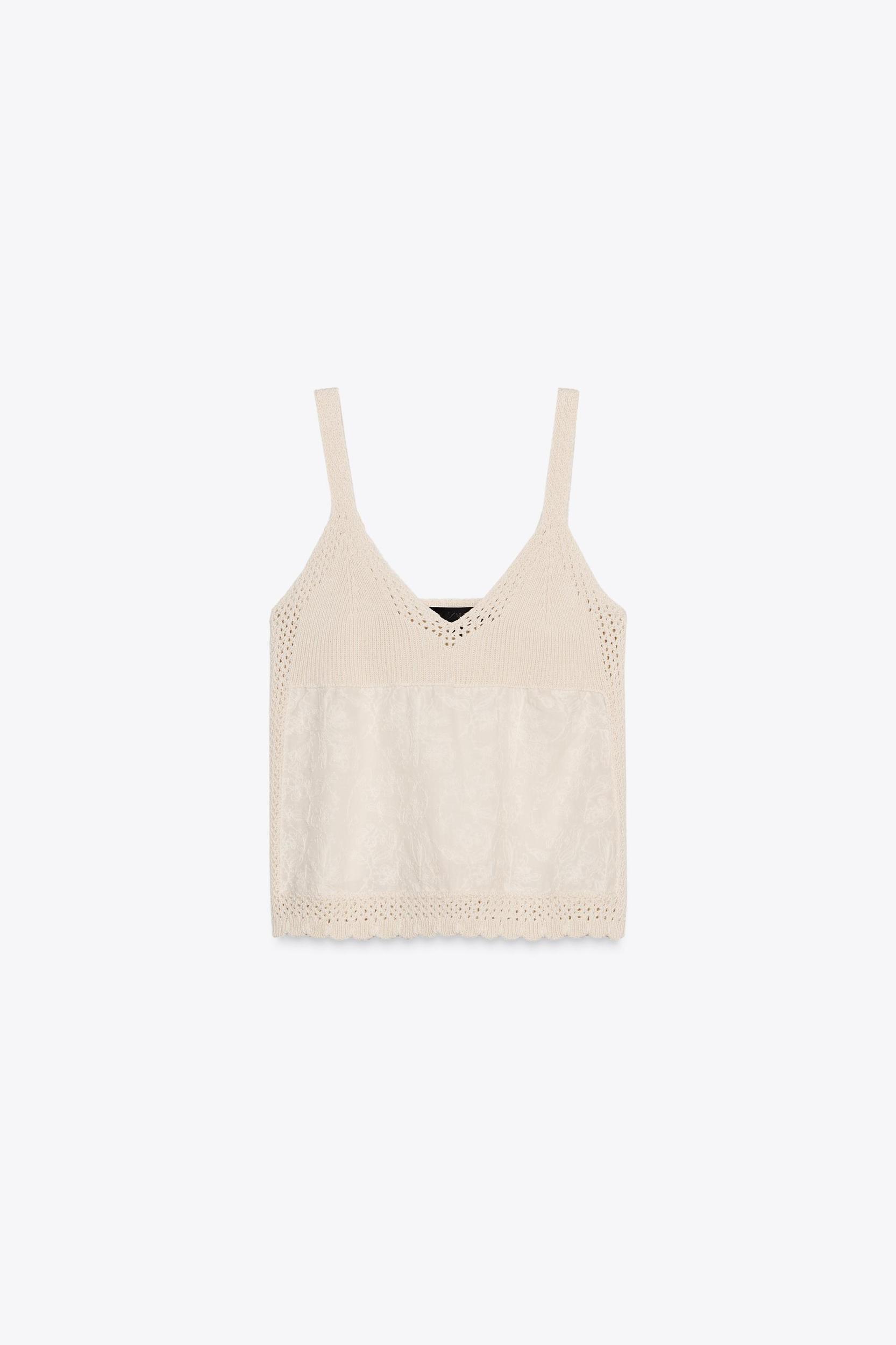 COMBINED STRAP KNIT TOP Product Image