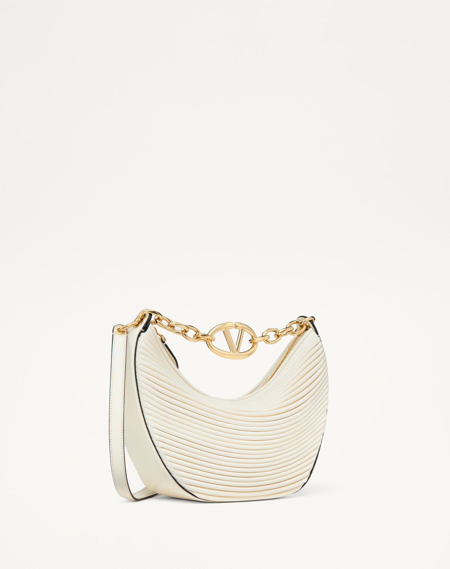Small Vlogo Moon Hobo Bag In Nappa Leather With Chain Product Image