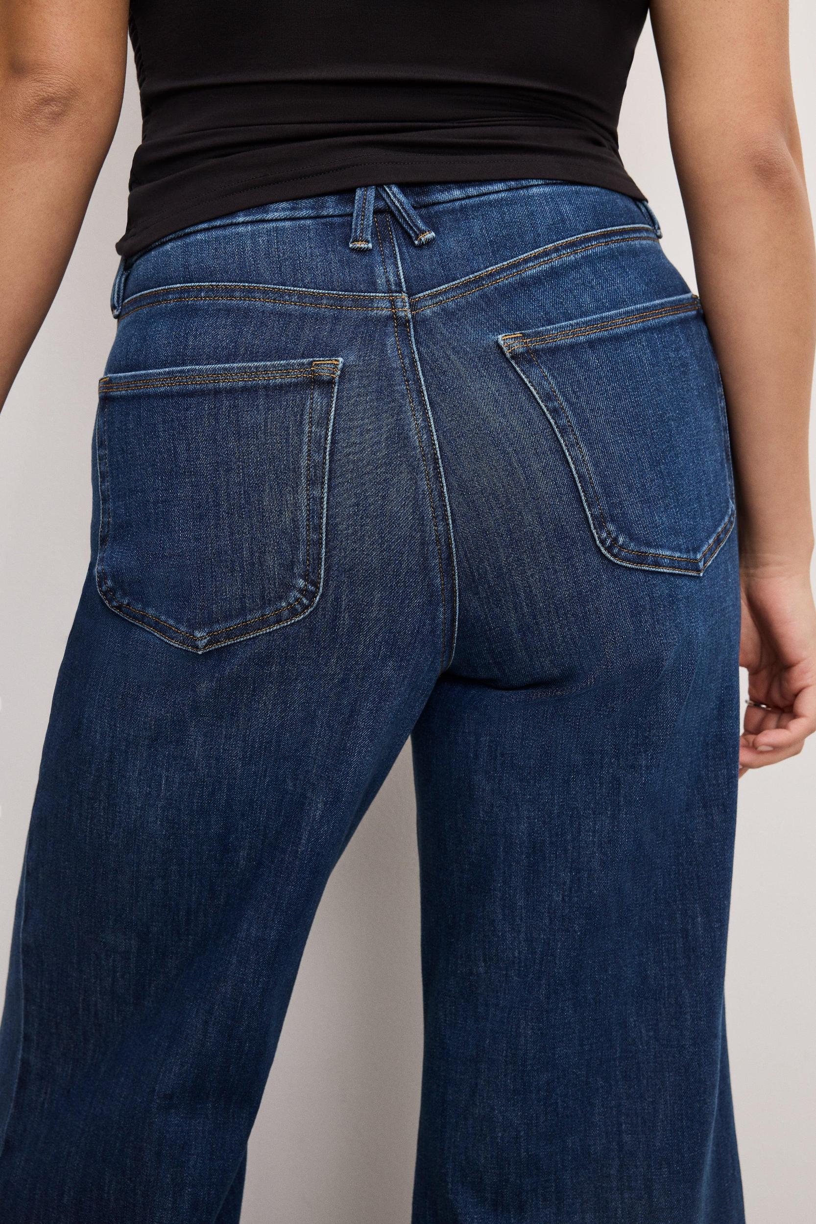 SOFT TECH GOOD WAIST PALAZZO JEANS | INDIGO977 Product Image