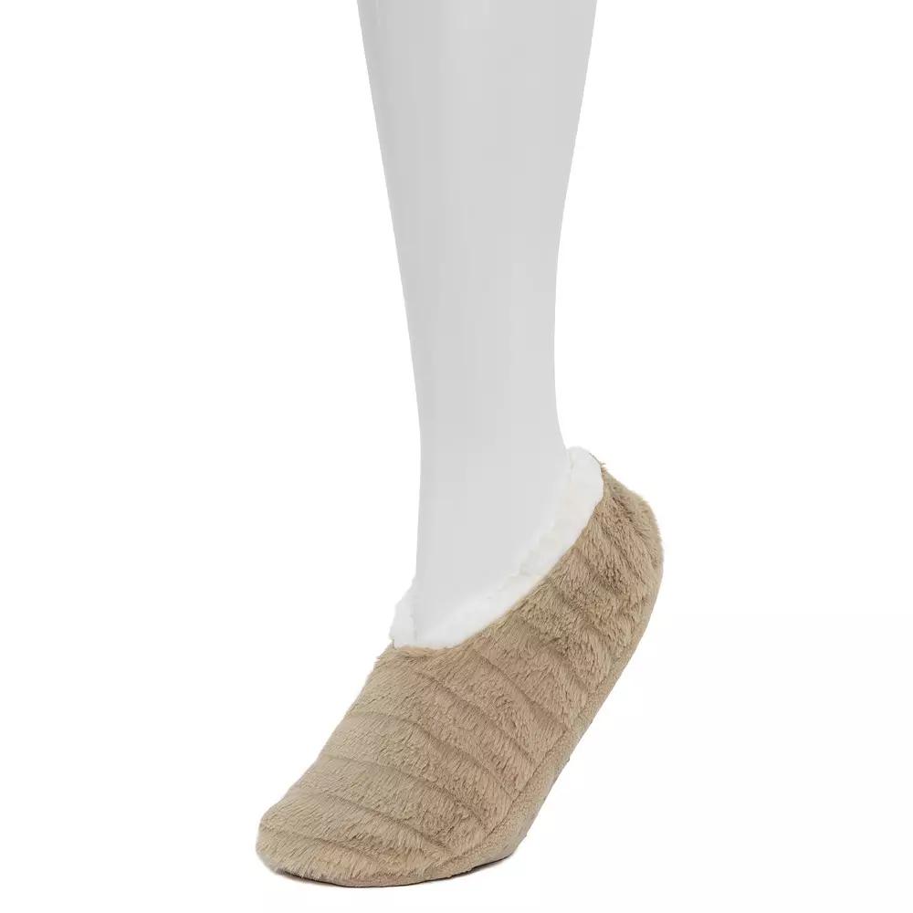 Women's Cozy Soft Faux Fur Ballerina Slipper Socks,  Product Image