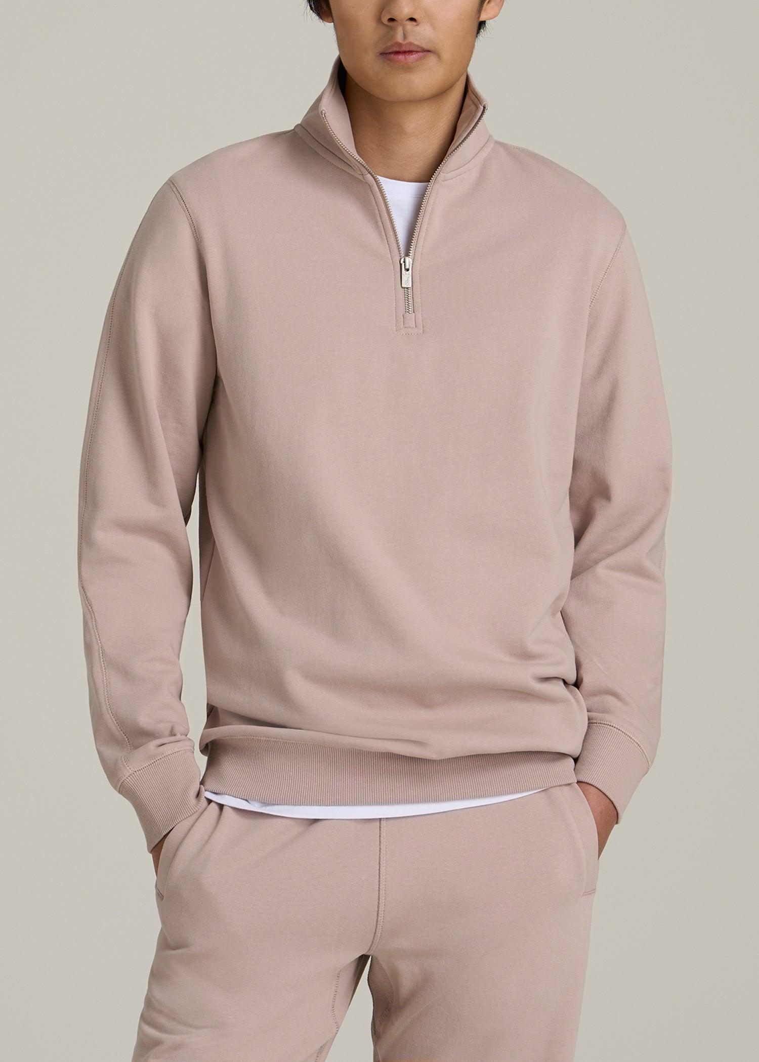 Wearever 2.0 French Terry Quarter-Zip Sweatshirt for Tall Men in Desert Rose Male Product Image