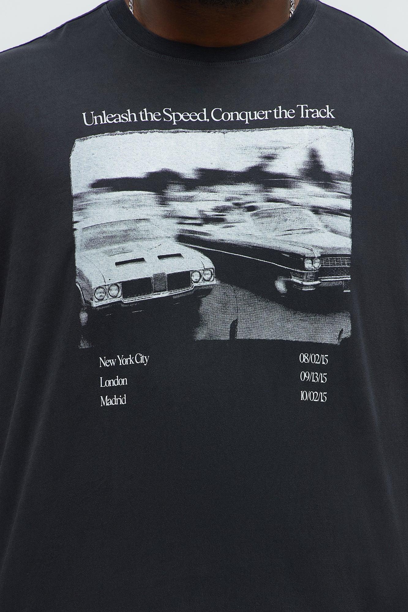 Unleash The Speed Oversized Short Sleeve Tee - Black Product Image
