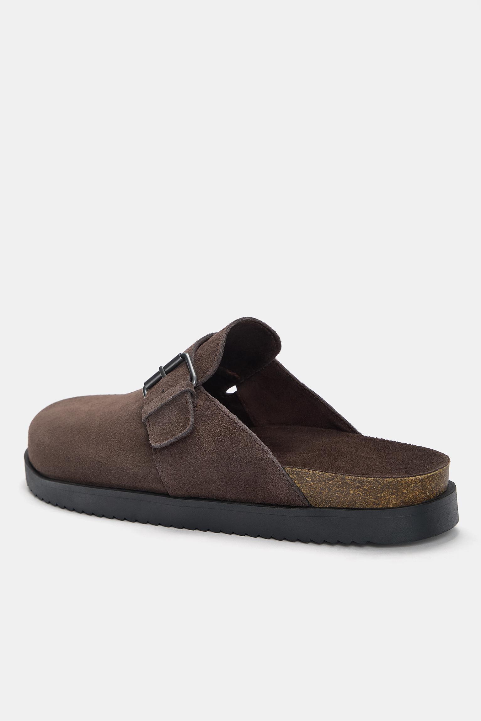 Leather clogs with buckle Product Image