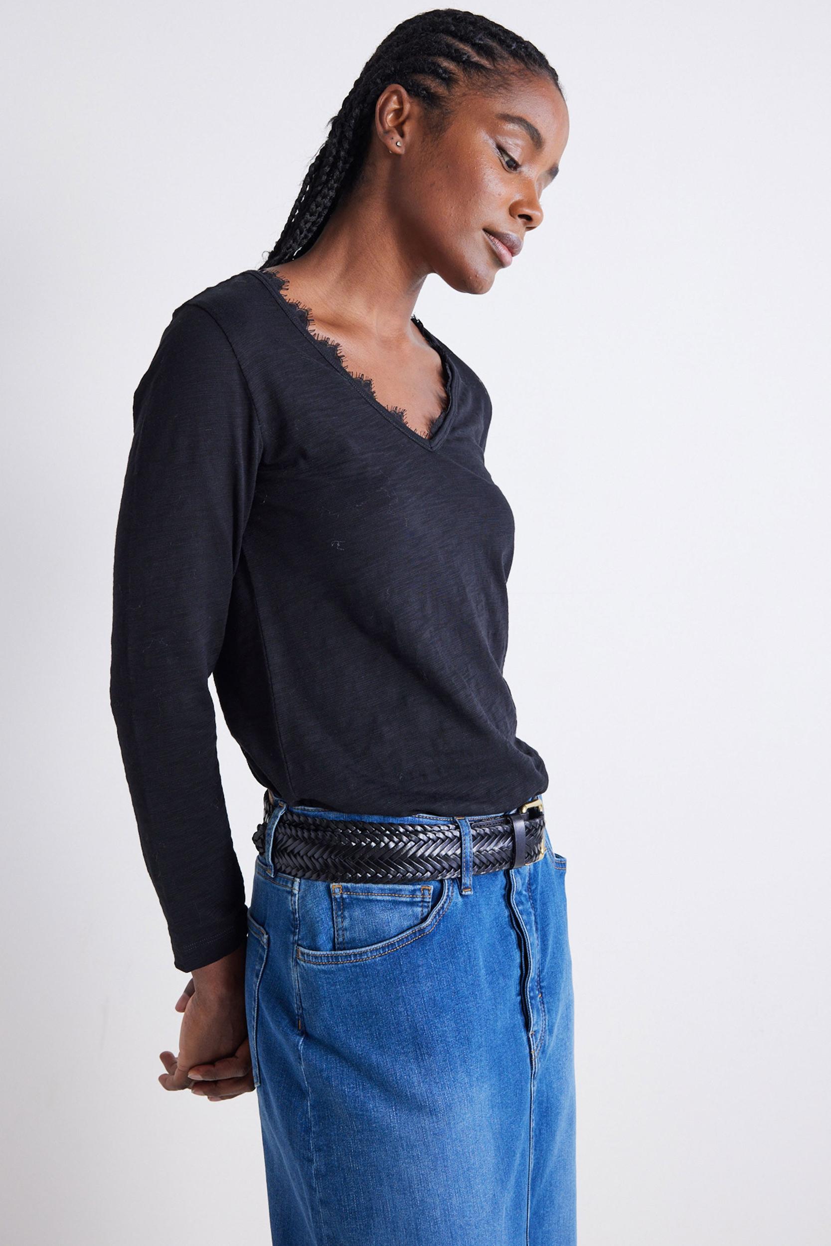 Out from Under Lace Trim Long Sleeve Product Image