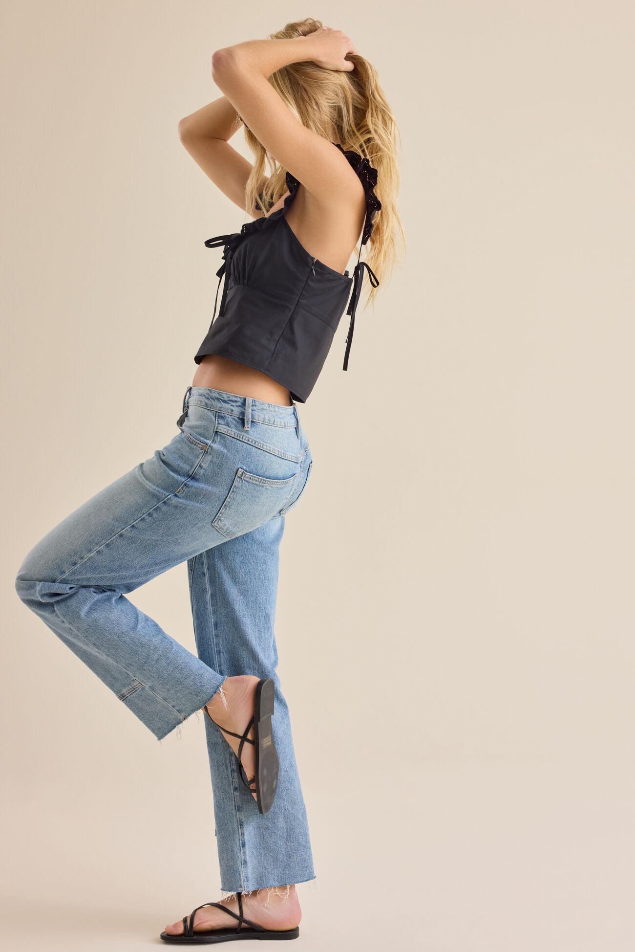 Kylee Ruffle Eyelet Top Product Image