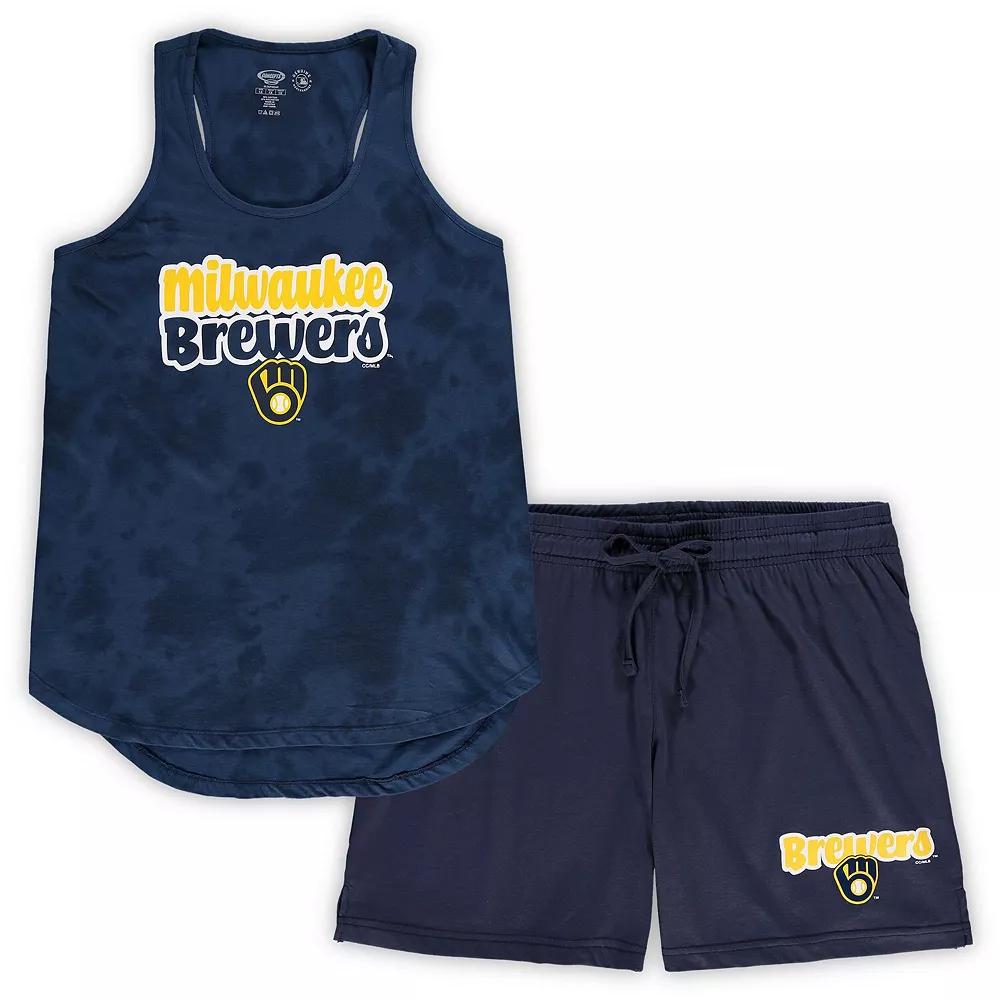 Women's Concepts Sport Navy Milwaukee Brewers Plus  Product Image