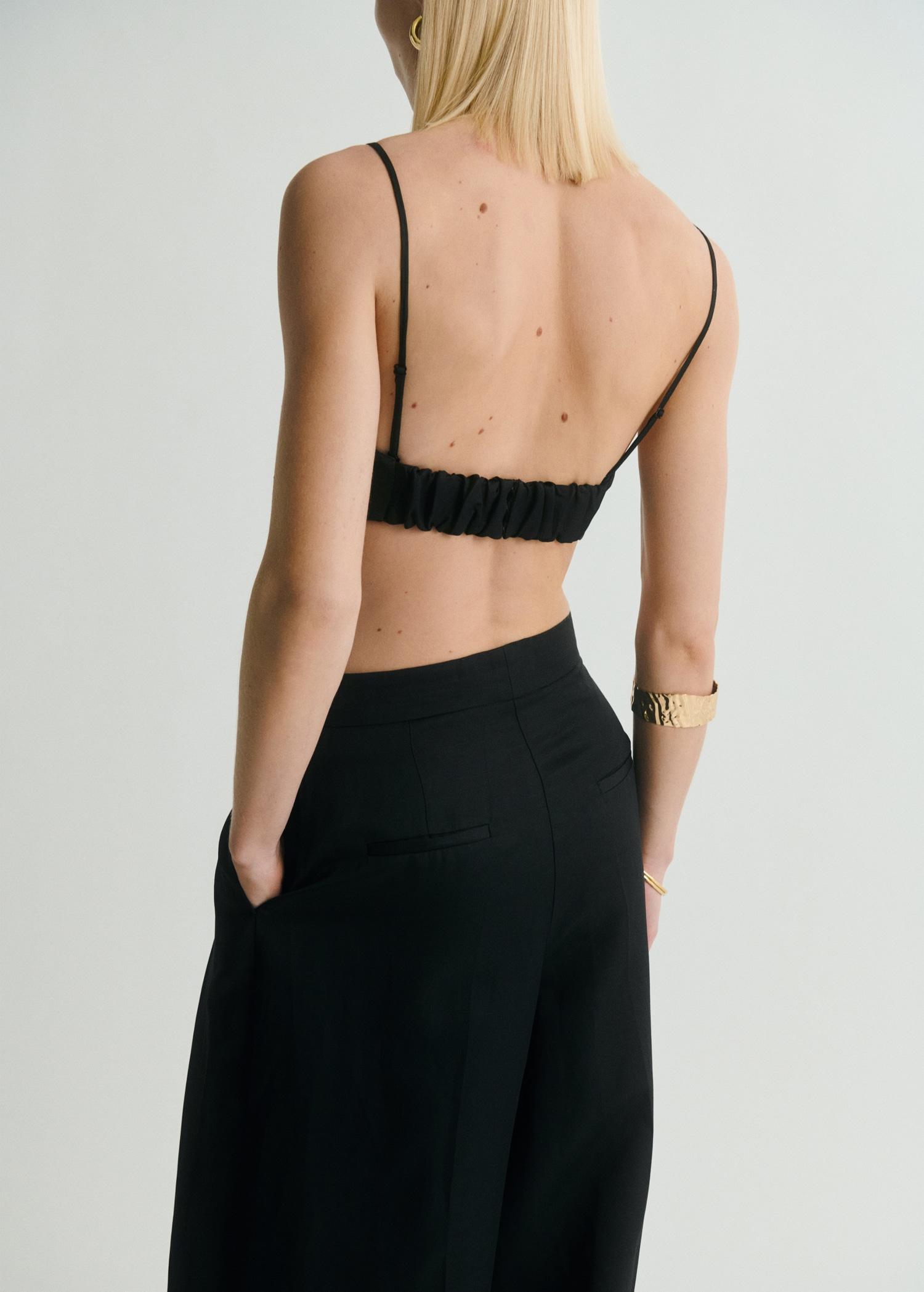 Bow-design crop top - Women | MANGO USA Product Image