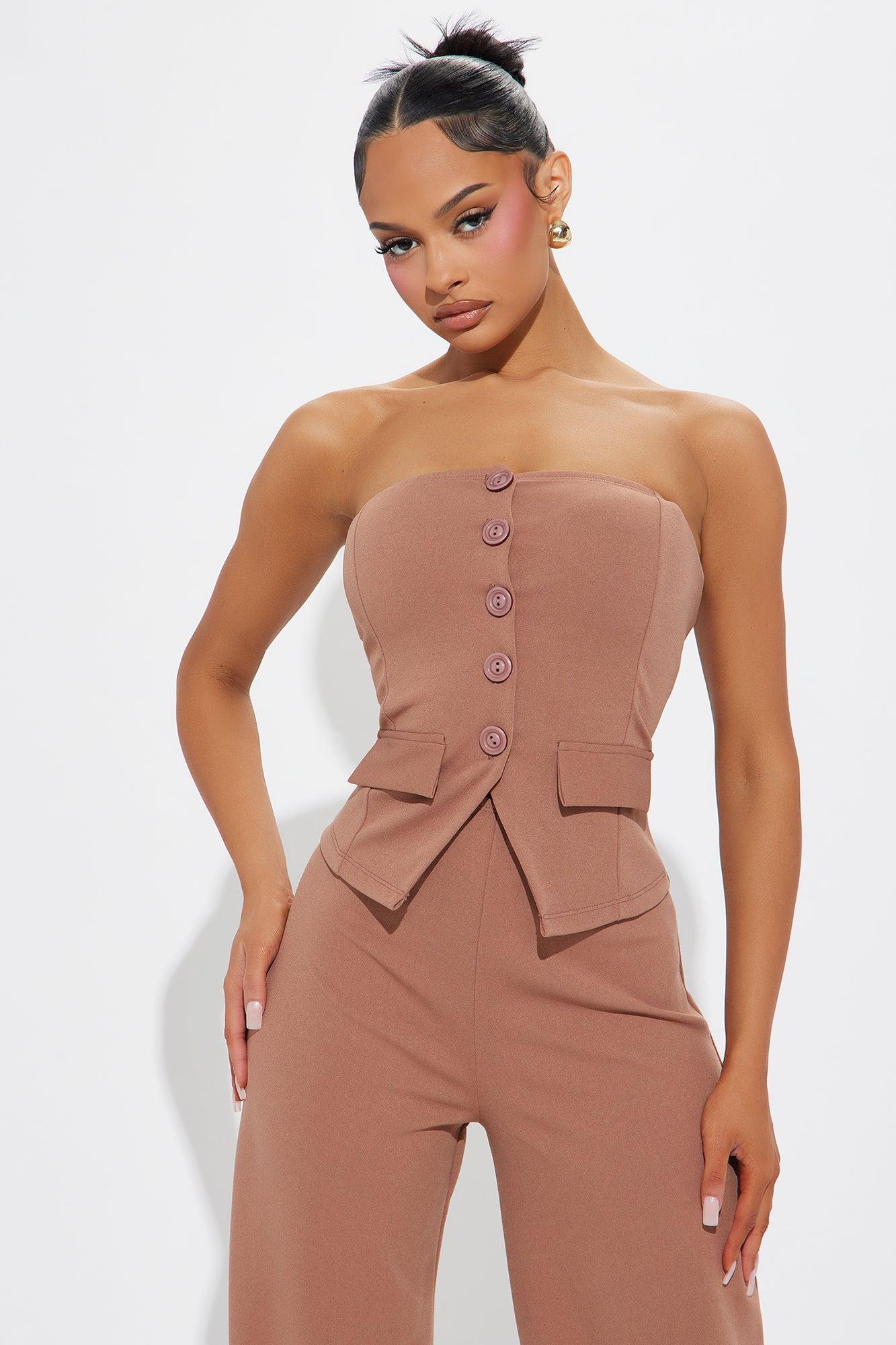 Business Type Jumpsuit - Mocha Product Image