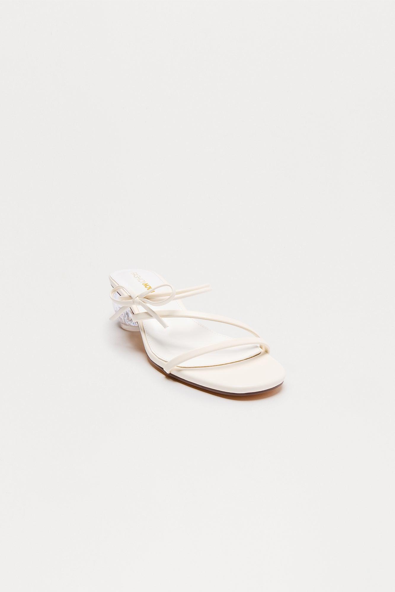 Rozay Clear Kitten Heels - White Product Image