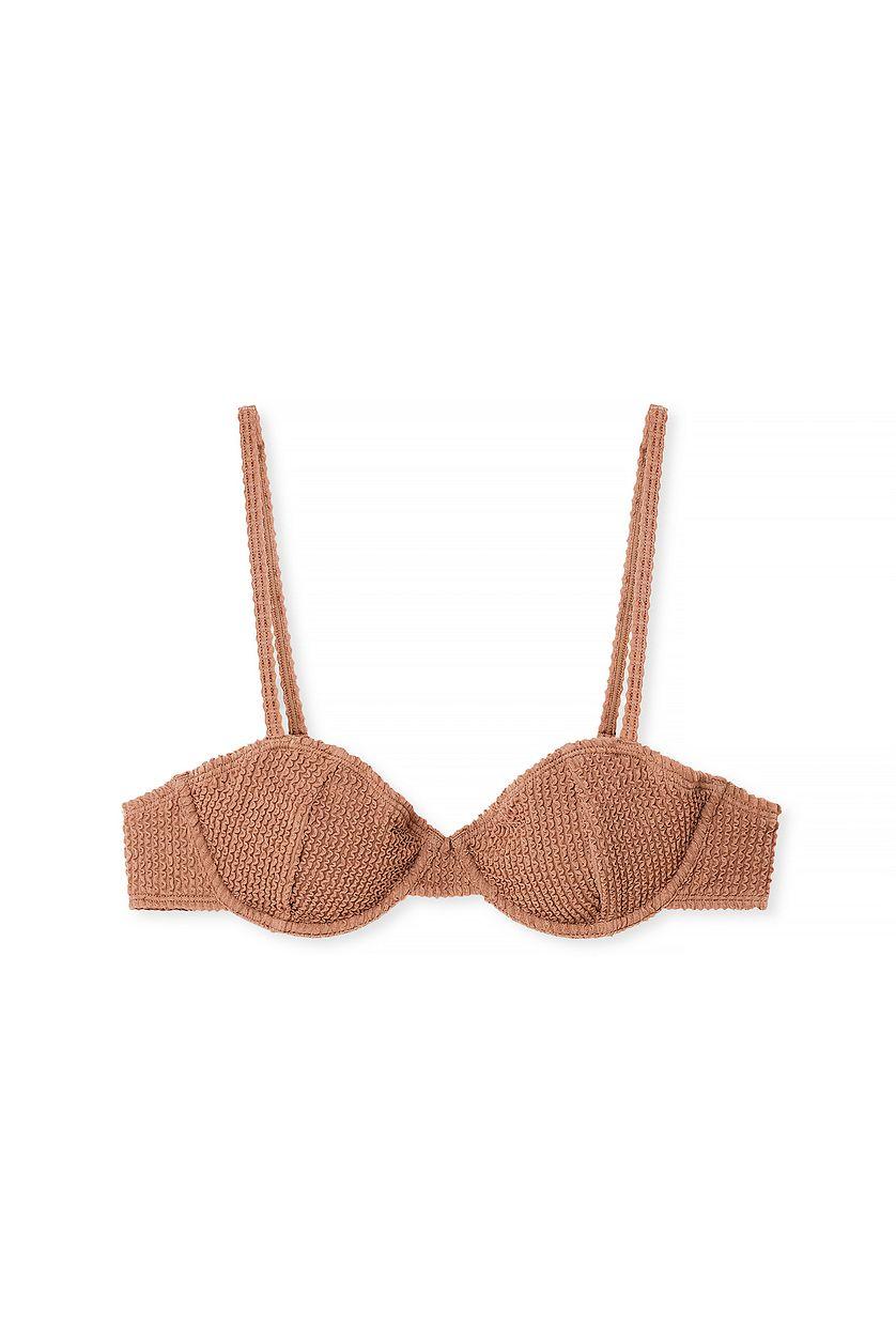 Smocked Underwired Bikini Bra Product Image