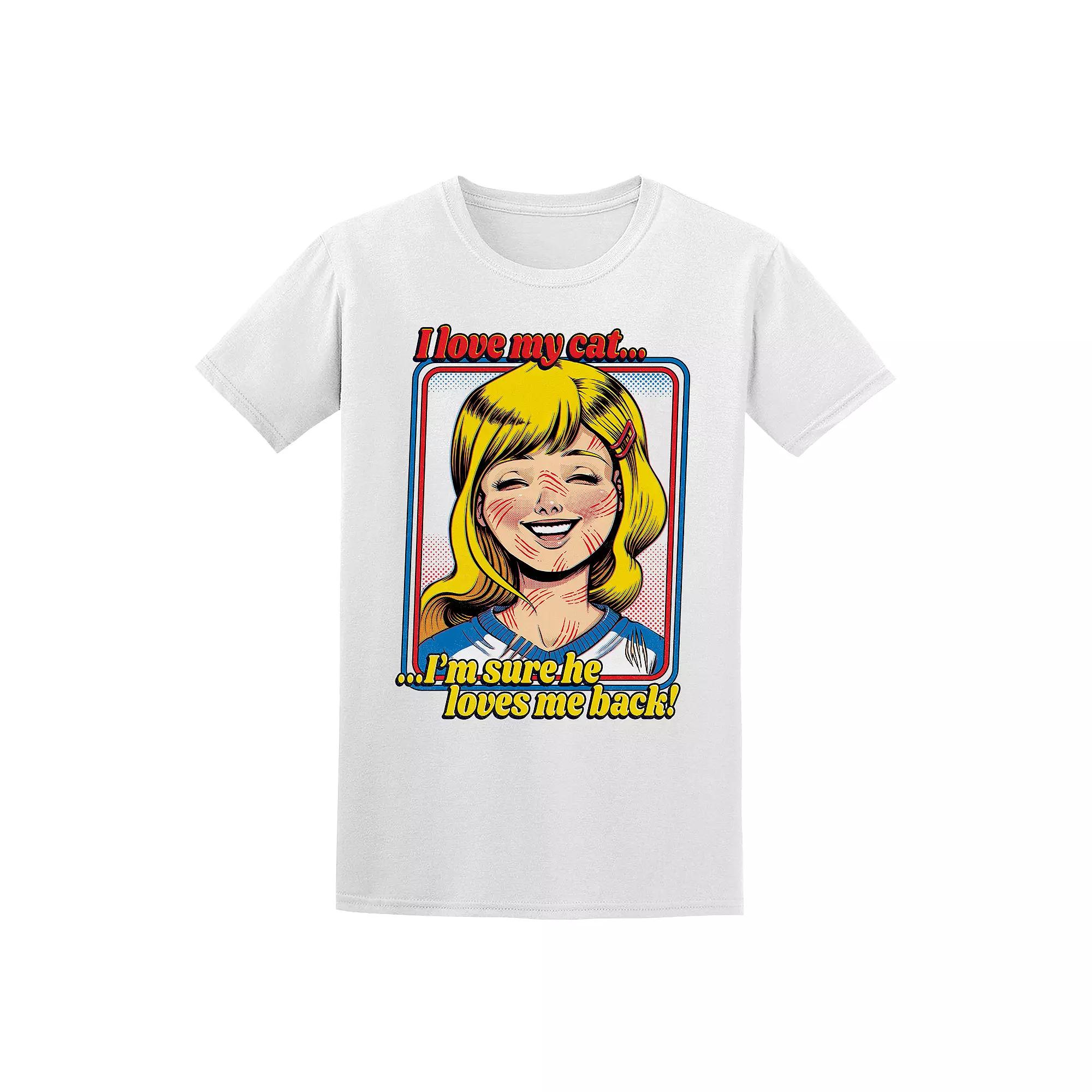 Men's COLAB89 by Threadless I Love My Cats Tee, Size: Small, White Product Image