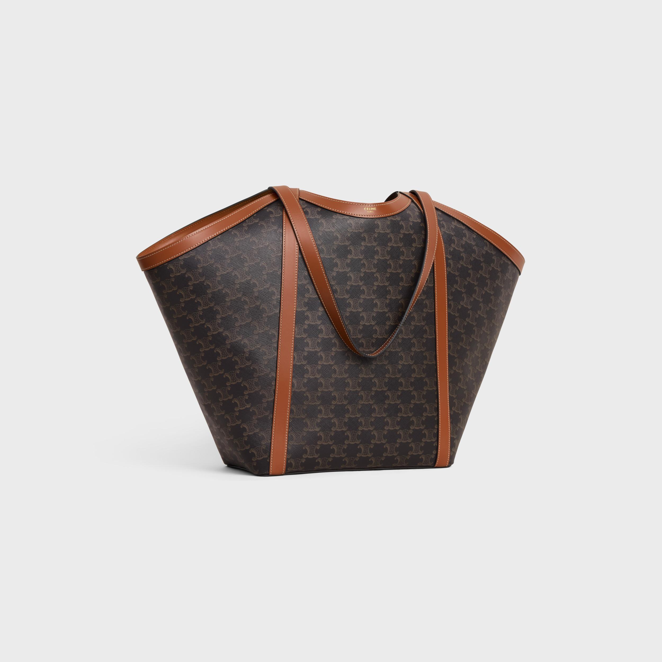 LARGE CABAS IN Triomphe canvas and calfskin Product Image