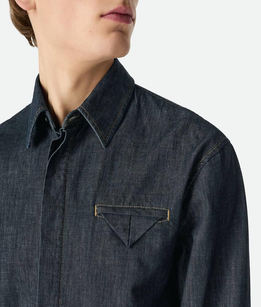 Men's Rinsed Indigo Denim Shirt in Indigo Product Image