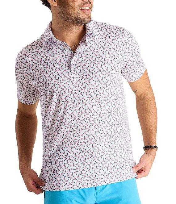 Chubbies Shaken Not Stirred Short Sleeve Printed Peformance Polo Shirt Product Image