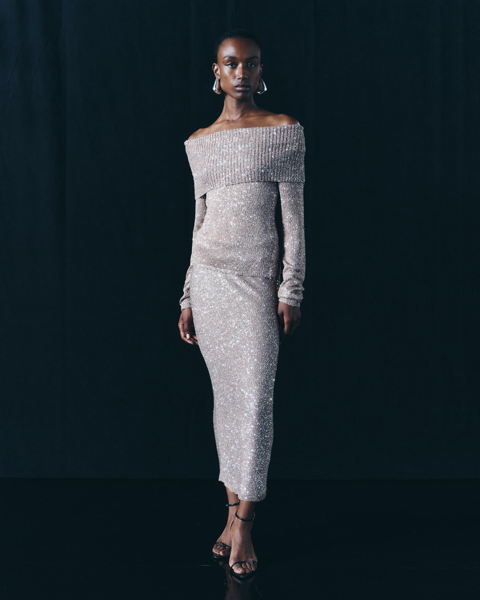 Dana Sparkly Knit Skirt Product Image