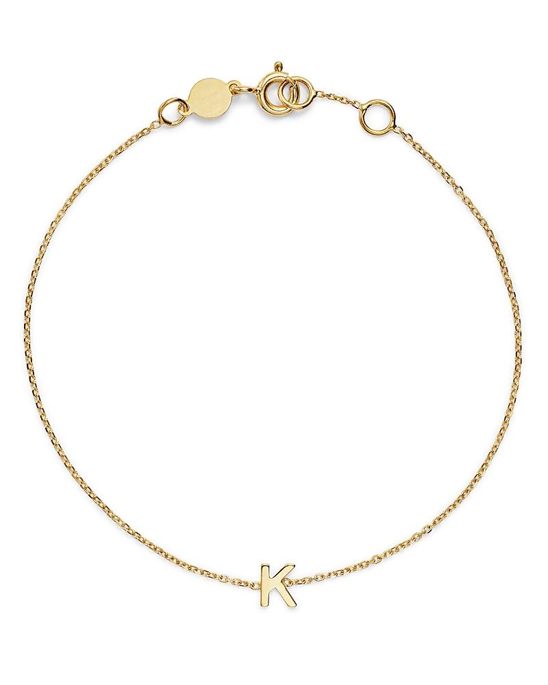 Womens 14K Yellow Gold Initial Charm Bracelet Product Image