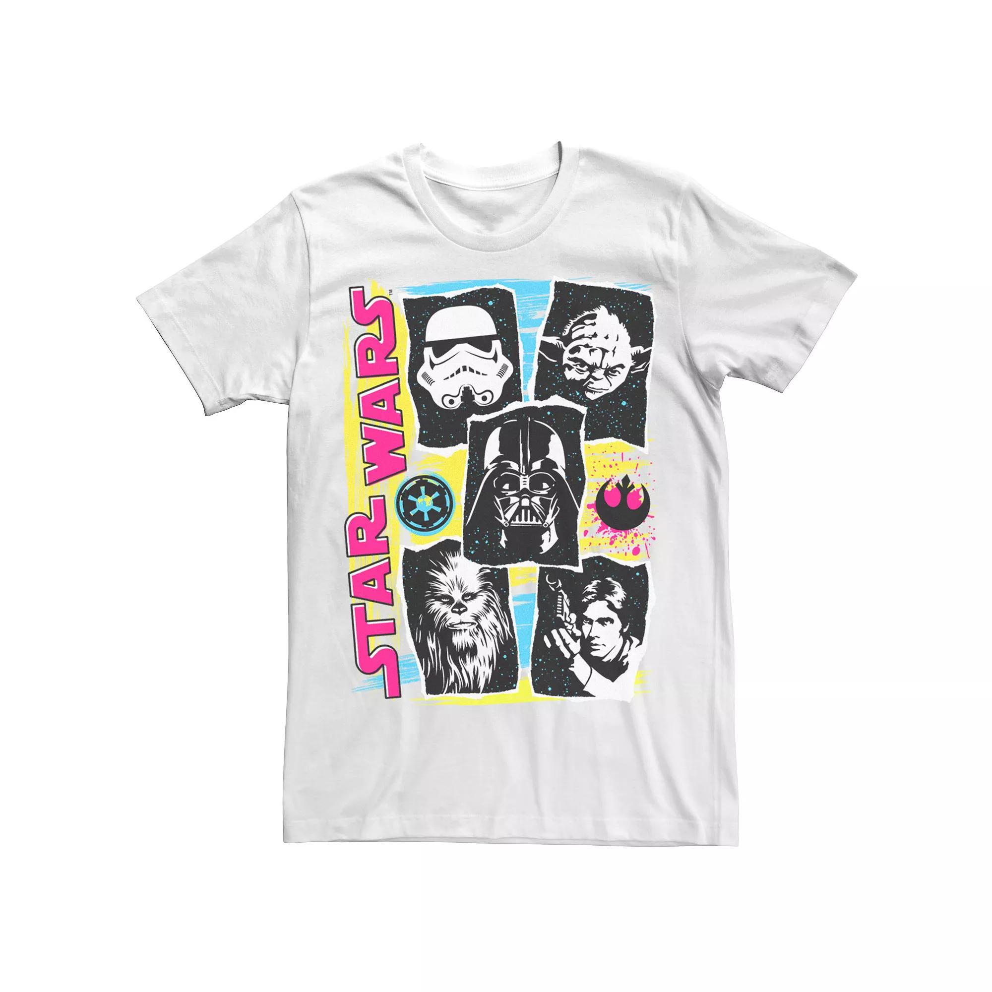 Men's Star Wars Characters Colorpop Collage Graphic Tee,  Product Image