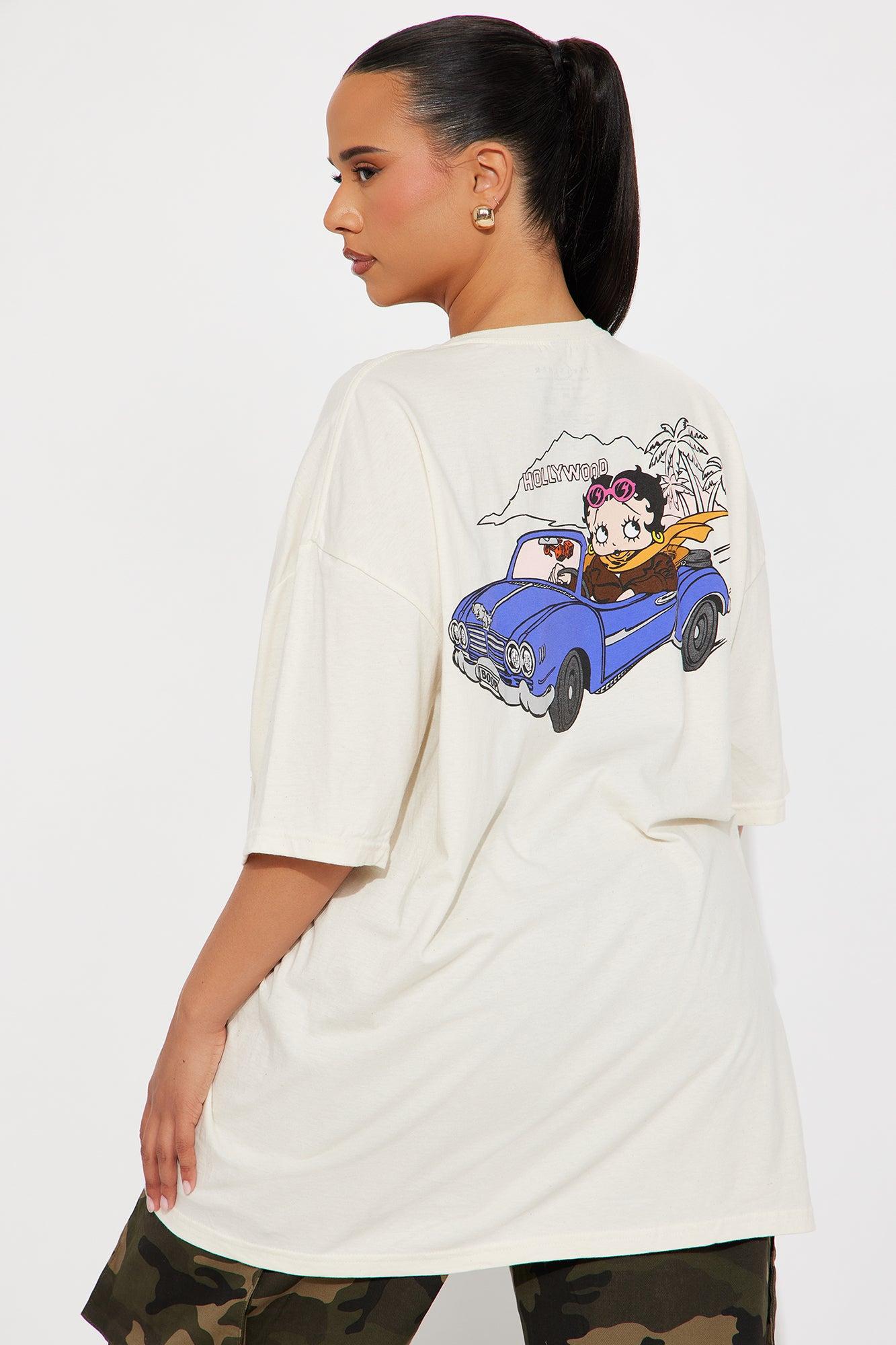 Betty Boop Blvd Oversized Tee - Cream Product Image