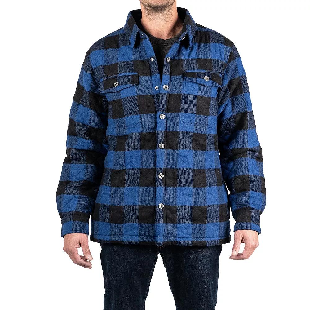 Men's Sonoma Goods For Life® Flannel Sherpa-Lined Shirt Jacket, Size: XXL, Buffalo Blue Product Image