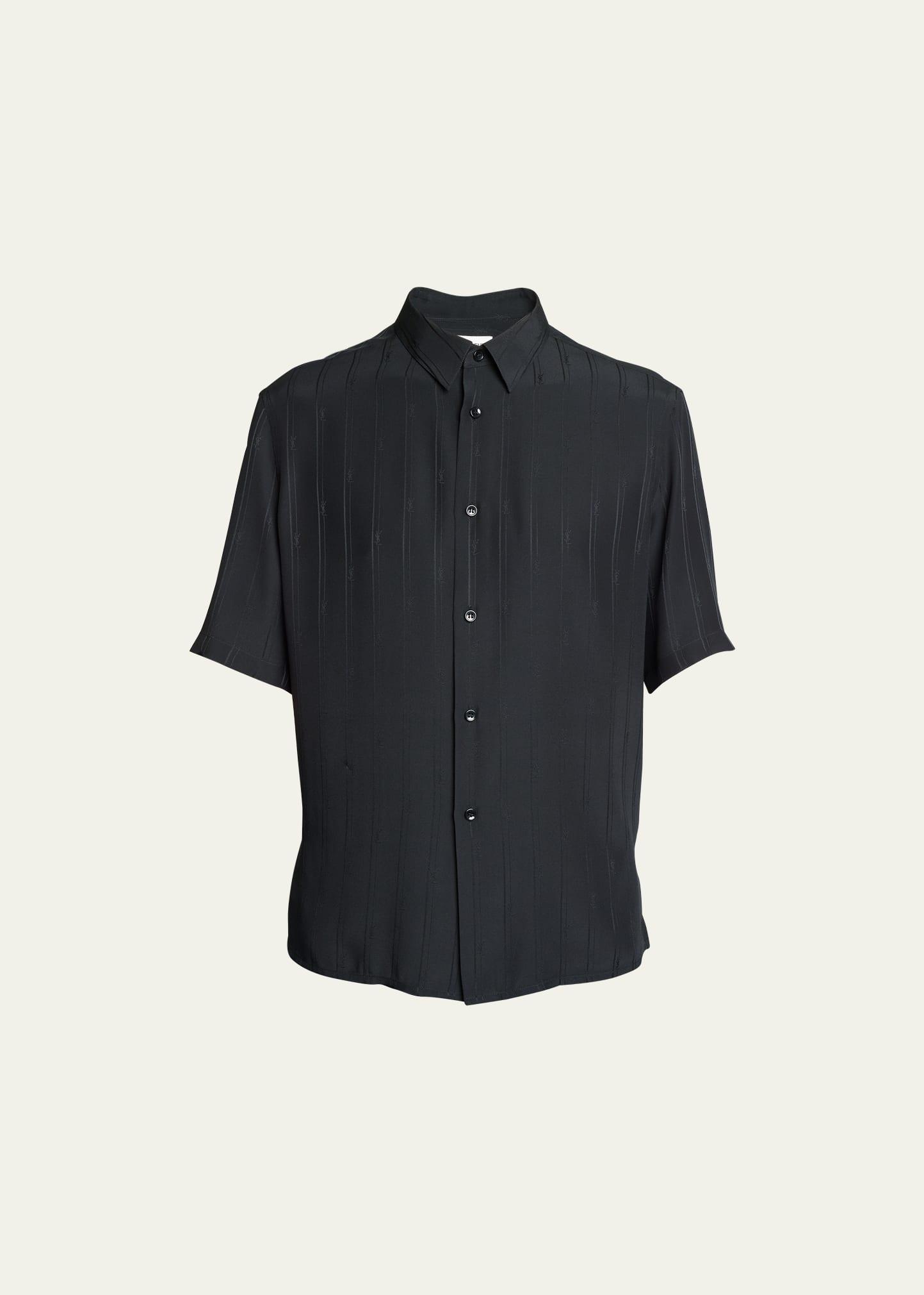 Mens YSL Tonal Striped Dress Shirt Product Image