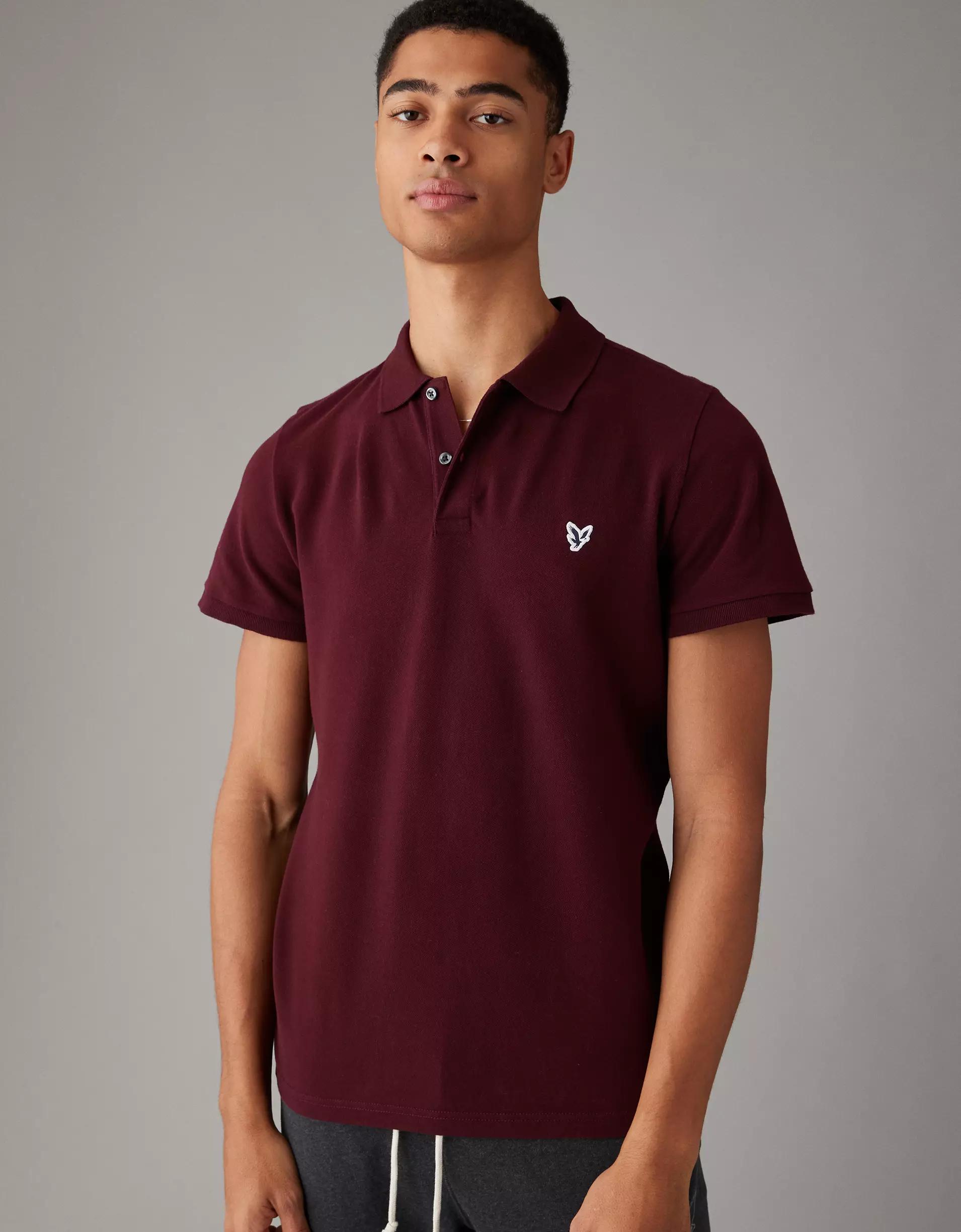 AE Lived-In Slim Fit Pique Polo Shirt Product Image