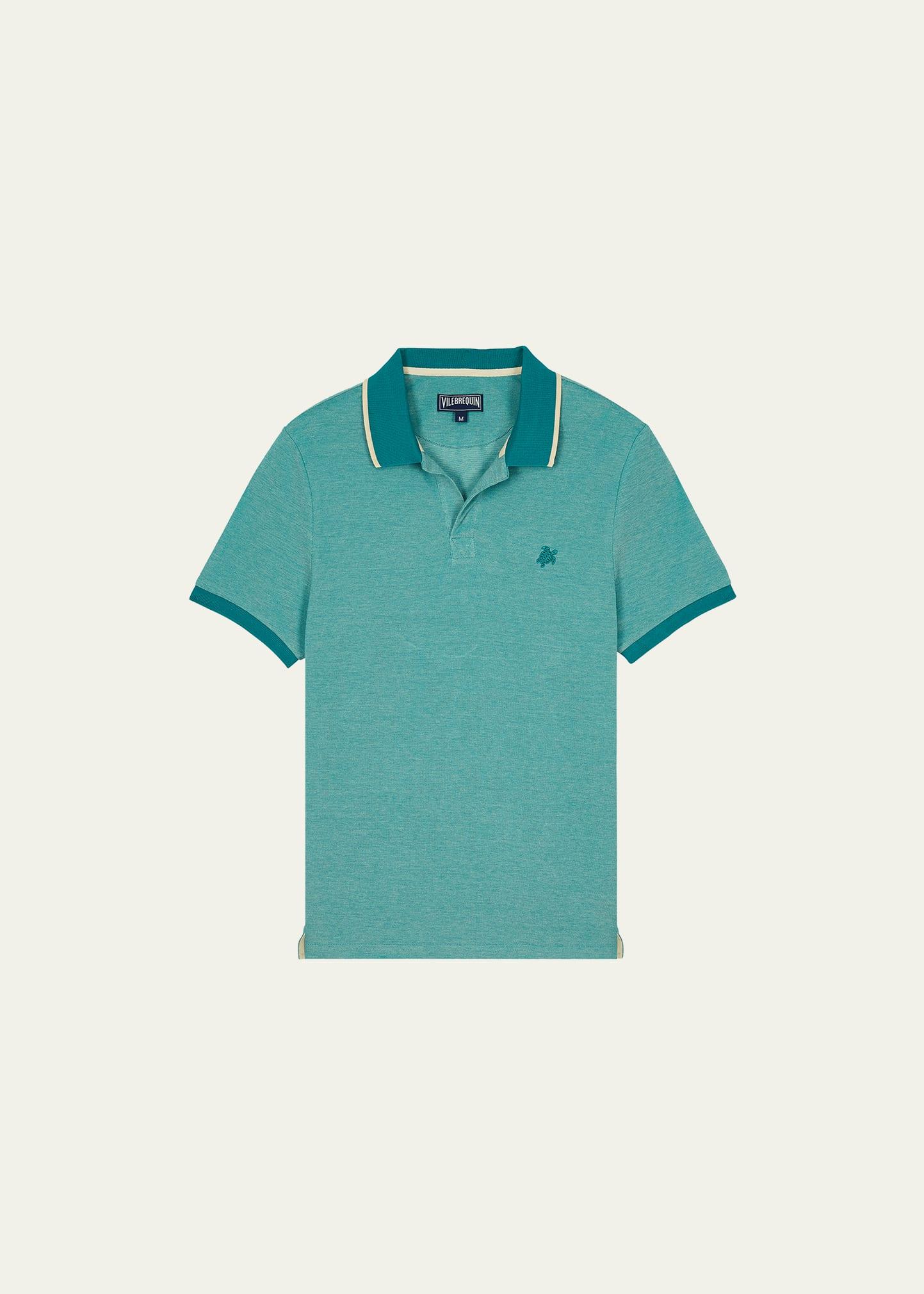 Mens Pique Changeant Polo Shirt Product Image