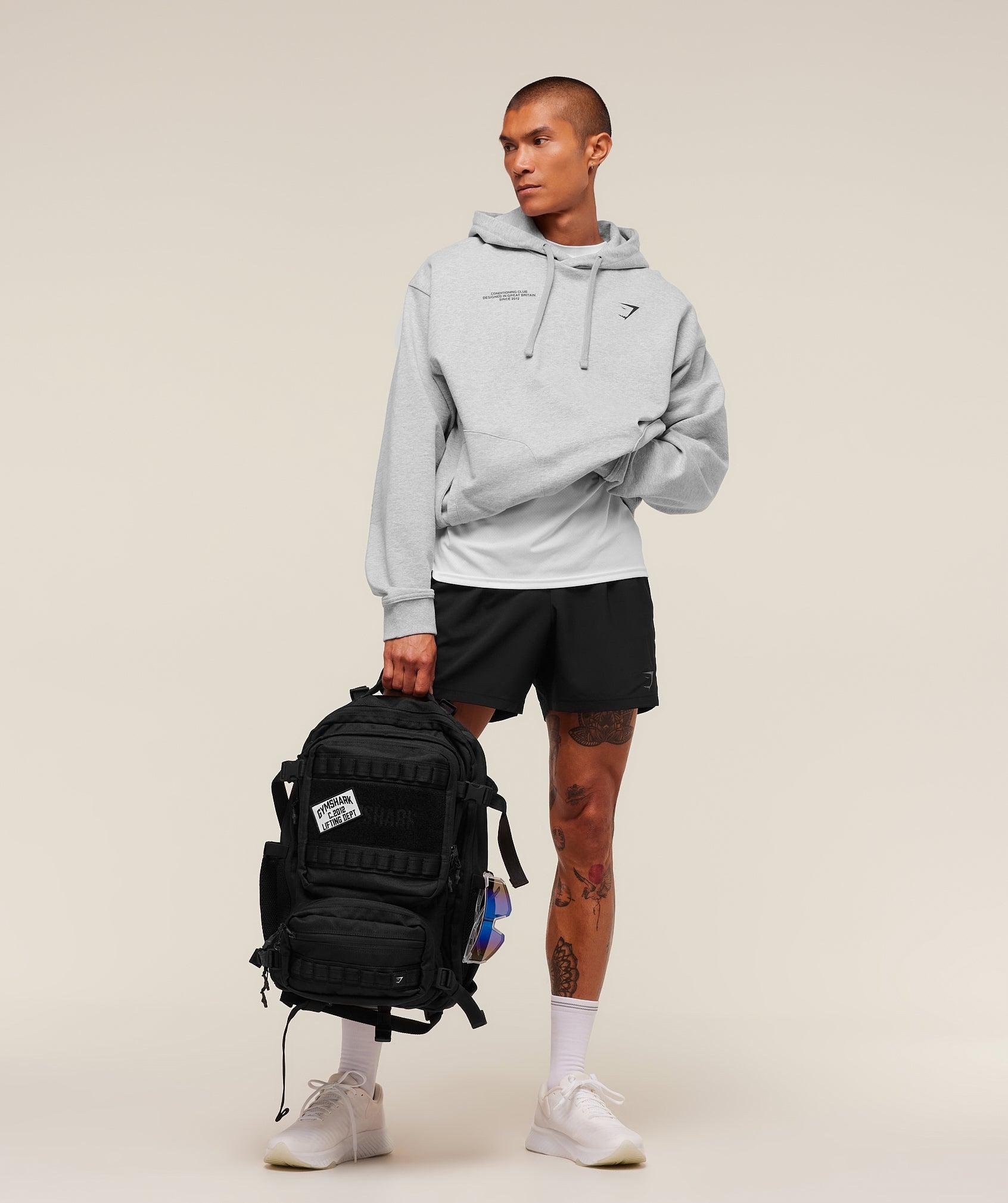 Gymshark Conditioning Club Hoodie - Light Grey Core Marl Male Product Image