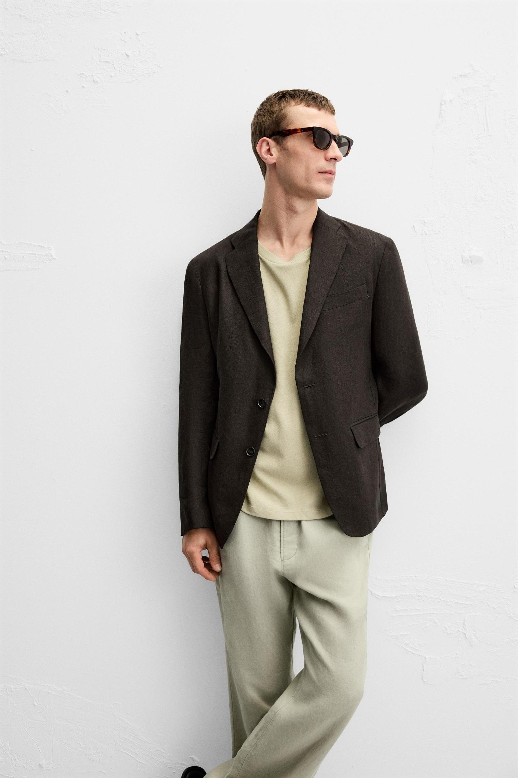 100% LINEN BLAZER Product Image