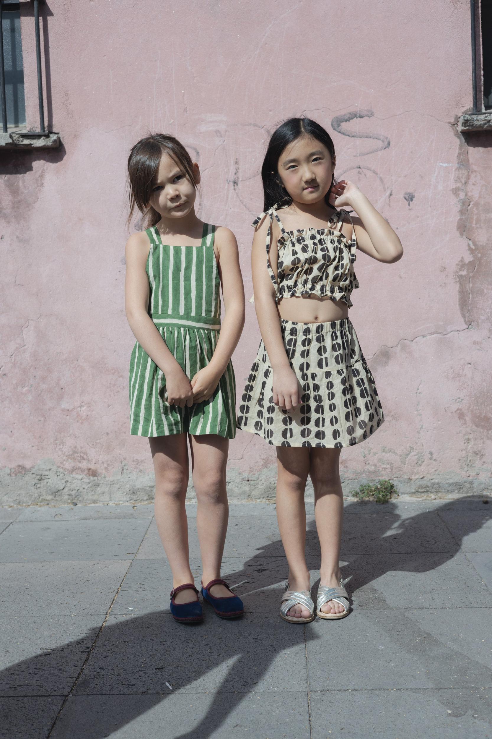 Green Striped Cali Dress Product Image