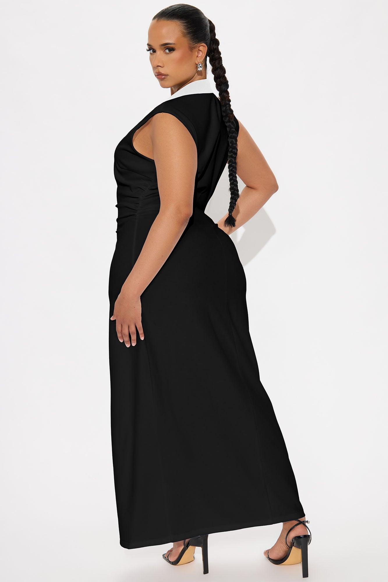 Stella Contrast Maxi Dress - Black Female Product Image