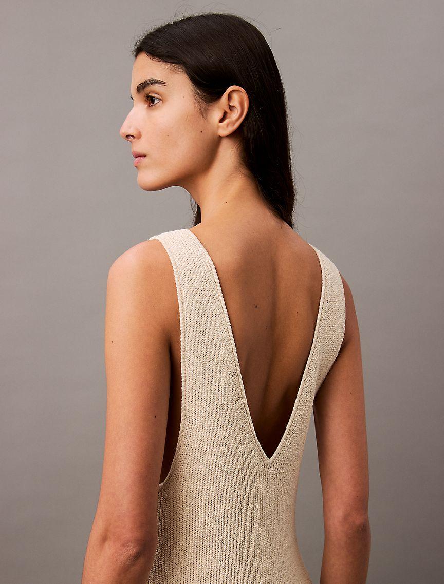 Boucle Ribbed Sleeveless Midi Dress Product Image