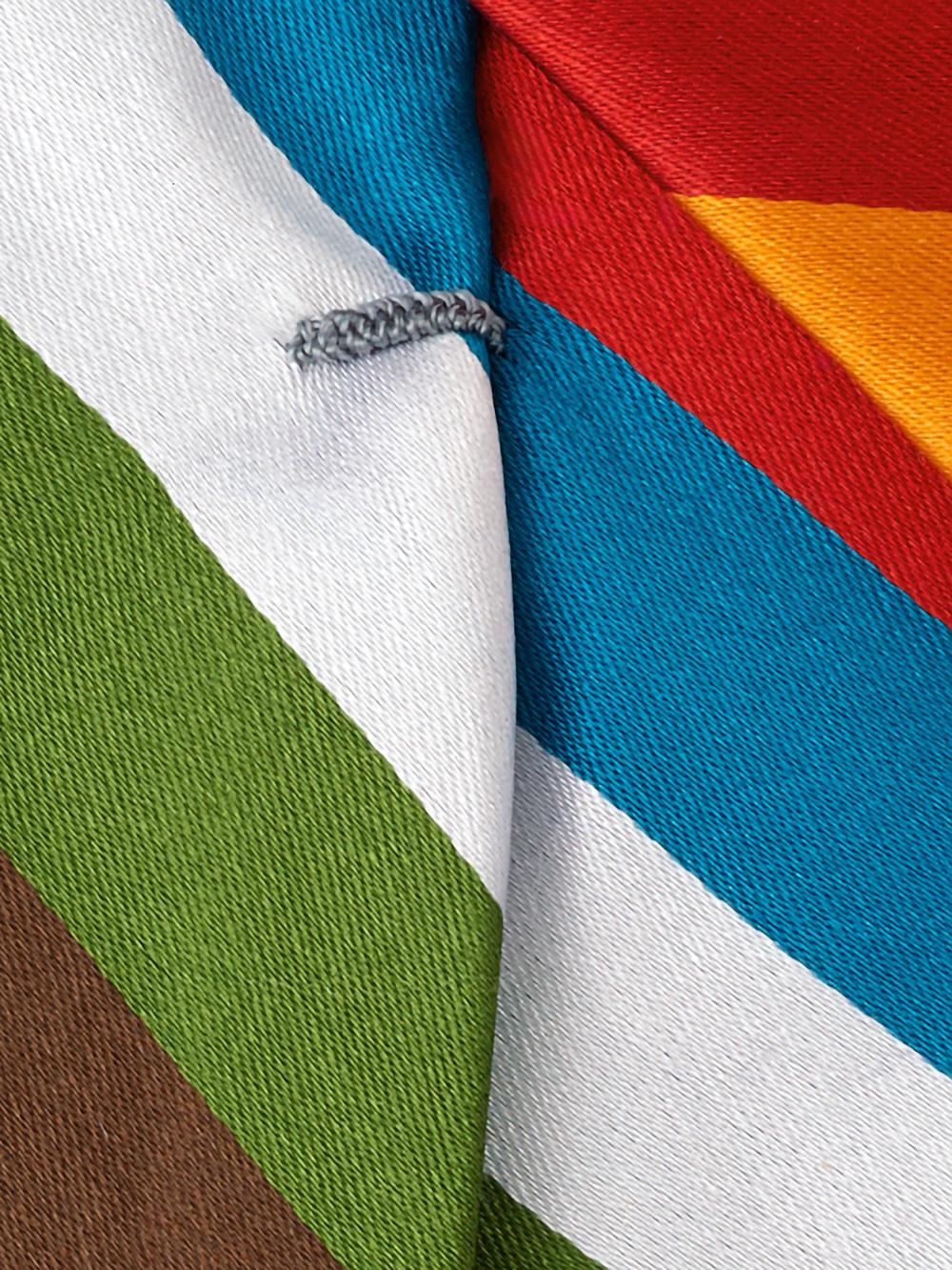 Stripe Woven Silk Tie - Multi Product Image