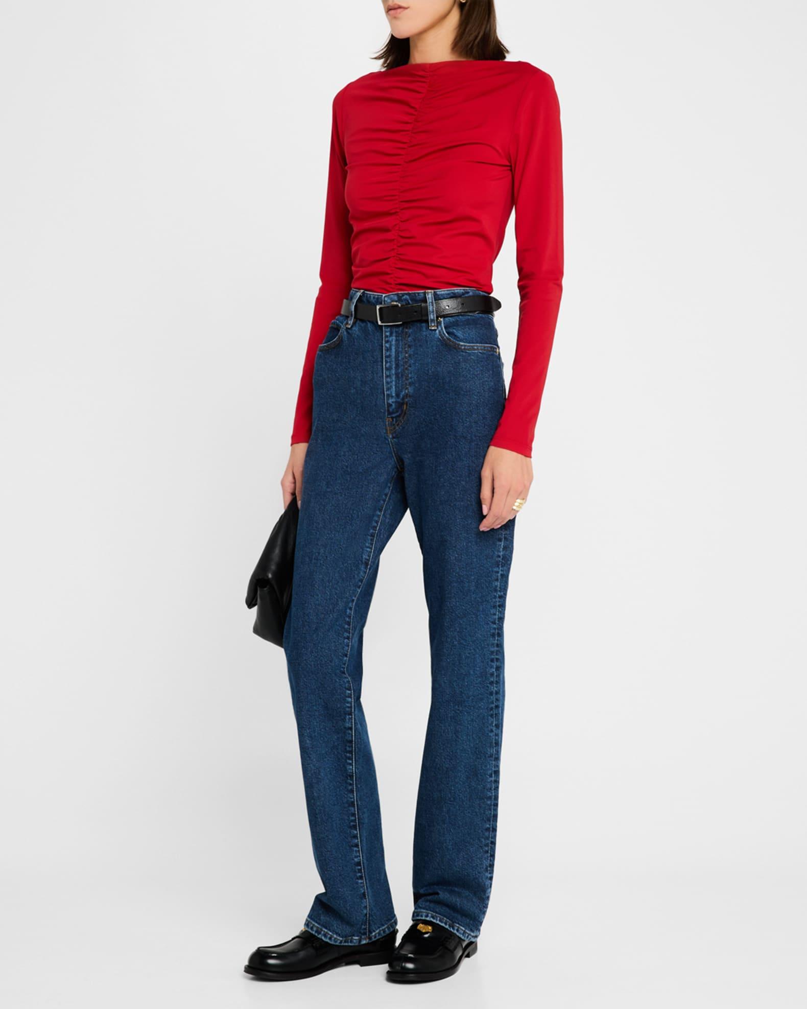 Ruched Long-Sleeve Top Product Image