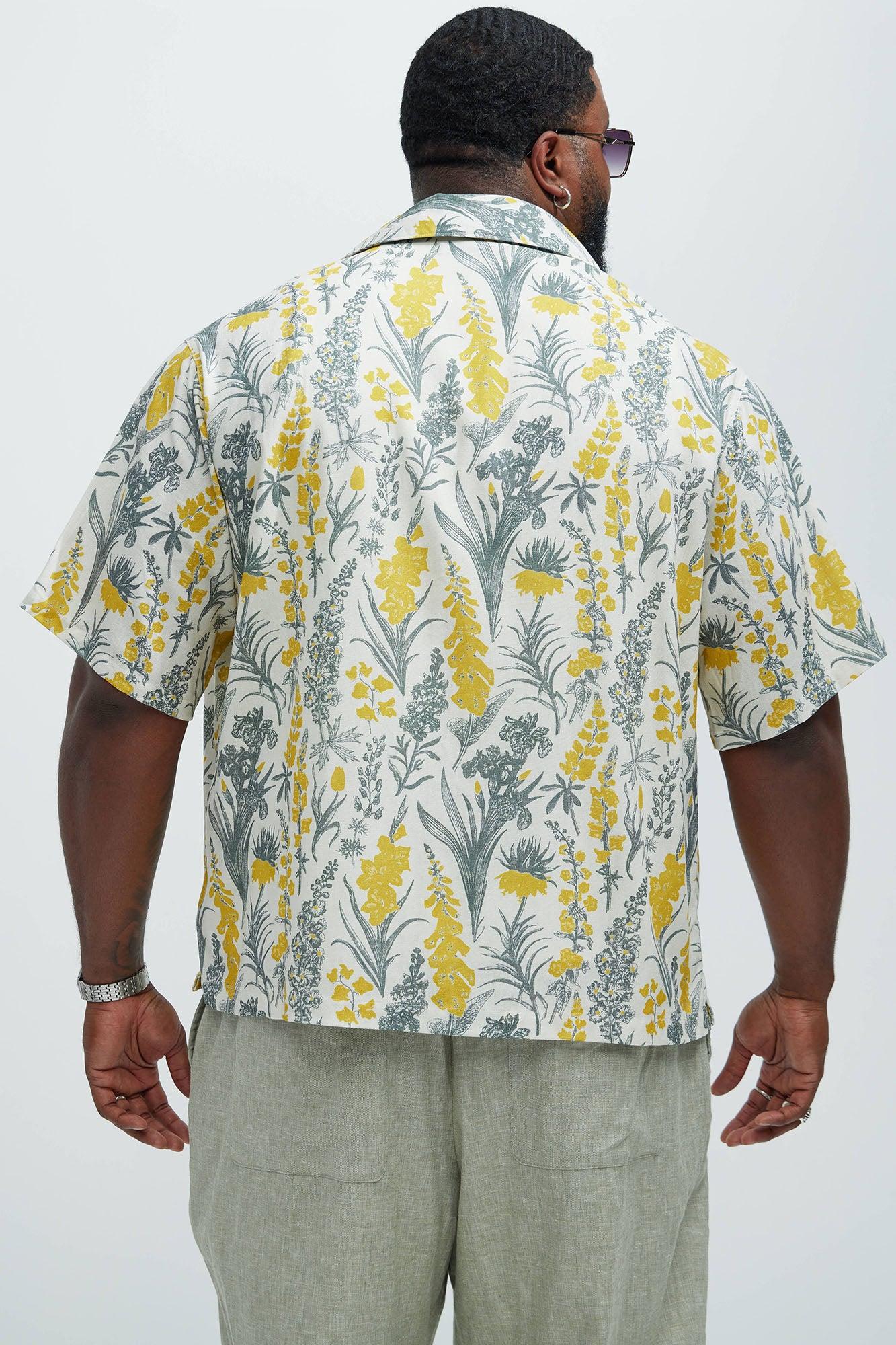 Wesley Linen Shirt - Yellow/combo Product Image