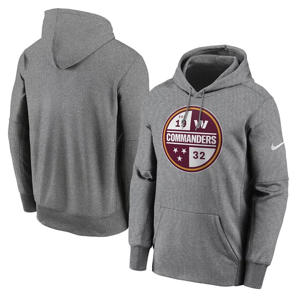 Men's Nike Heathered Gray Washington Commanders Performance Pullover Hoodie,  Product Image