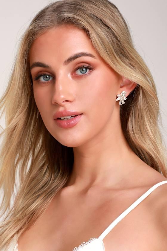 Celebrate You Gold Rhinestone Earrings Product Image