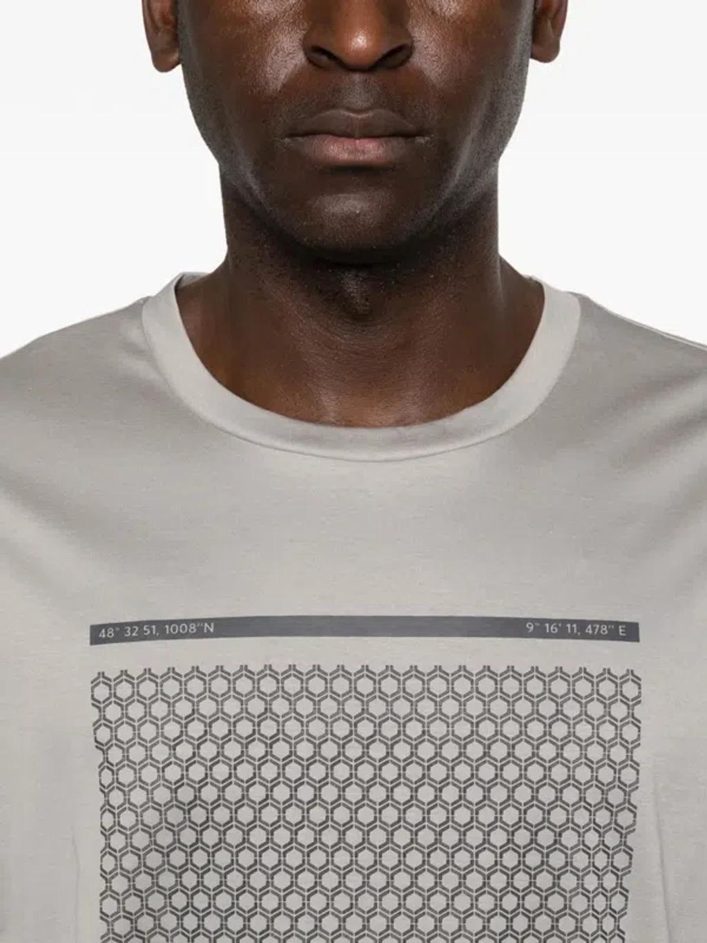 HUGO BOSS Geometric-print T-shirt In Black Product Image